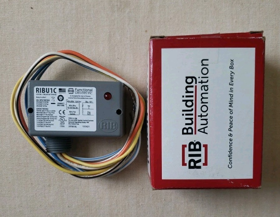 Functional Devices RIBU1C RIB 10A SPDT 10-30 VAC/DC/120 VAC Enclosed Relay