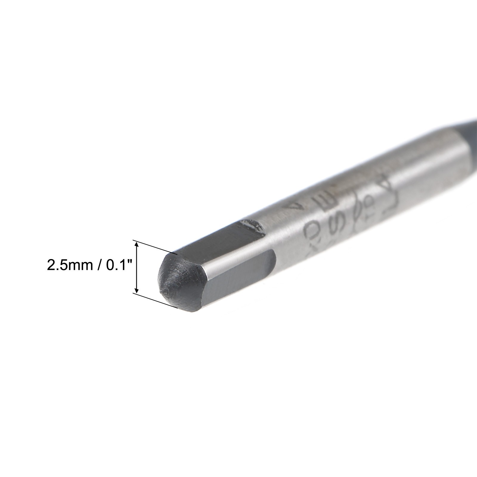 2pcs – M2 x 0.4 Spiral Flute Tap Metric Machine Thread Tap HSS Nitriding Coated