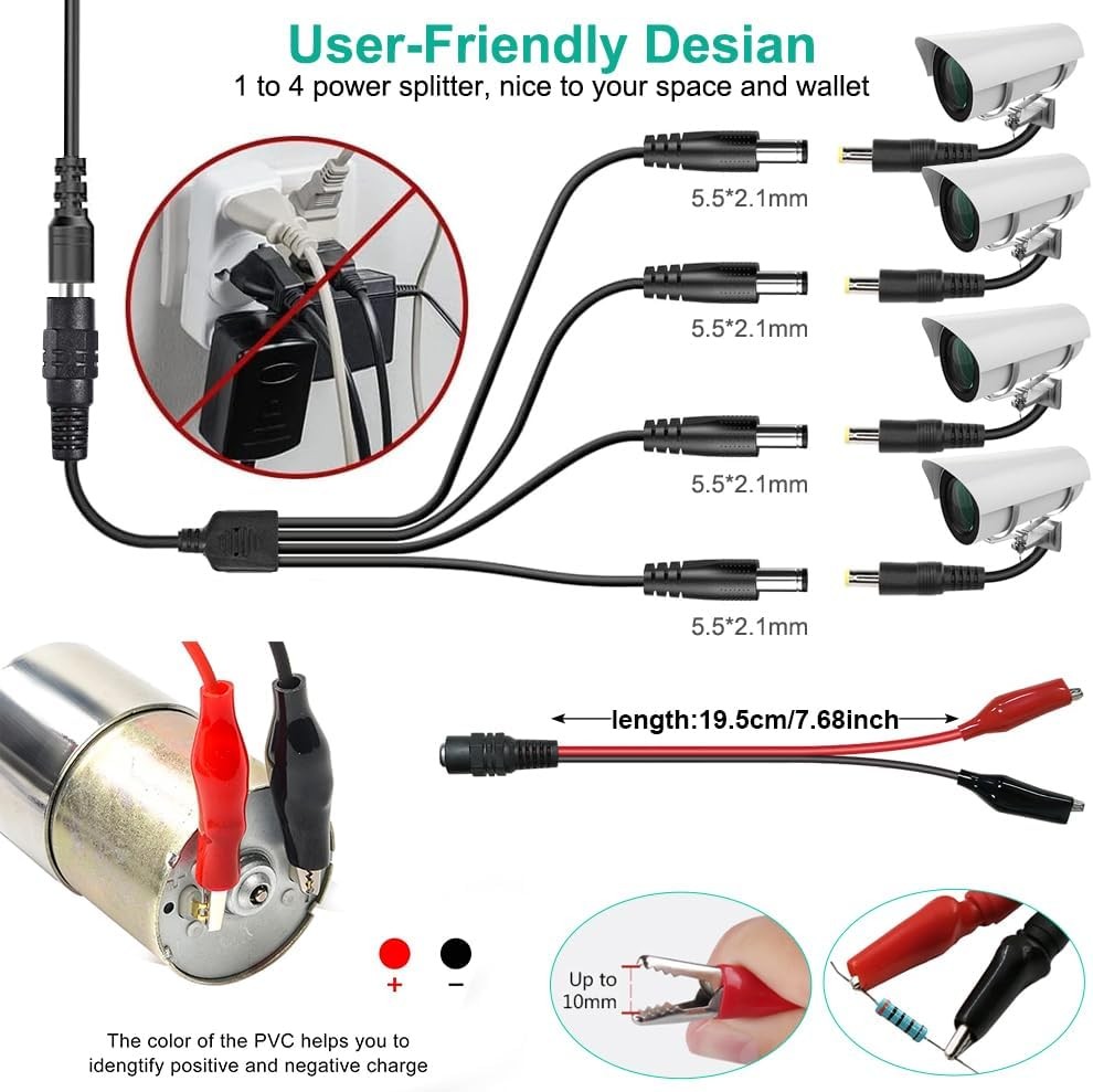 Universal Power Supply 3V~24V 3A 72W Adjustable Variable 3V 5V 9V 12V balck