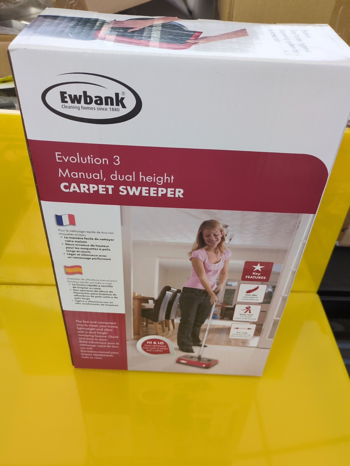 Ewbank 830 Evolution 3 Manual Dual Height Carpet Sweeper 830 EB0578 Qty-1