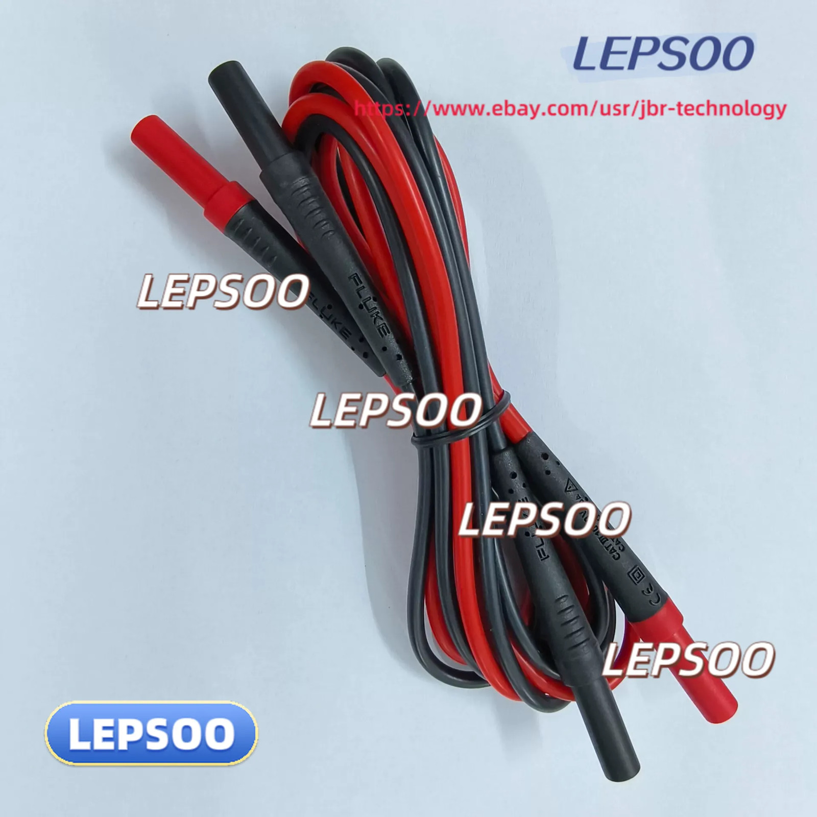 1PCS Fluke TL221 Test Leads,59 In. L,Black/Red 1.5M/5FT FLUKE TL221 #Br***
