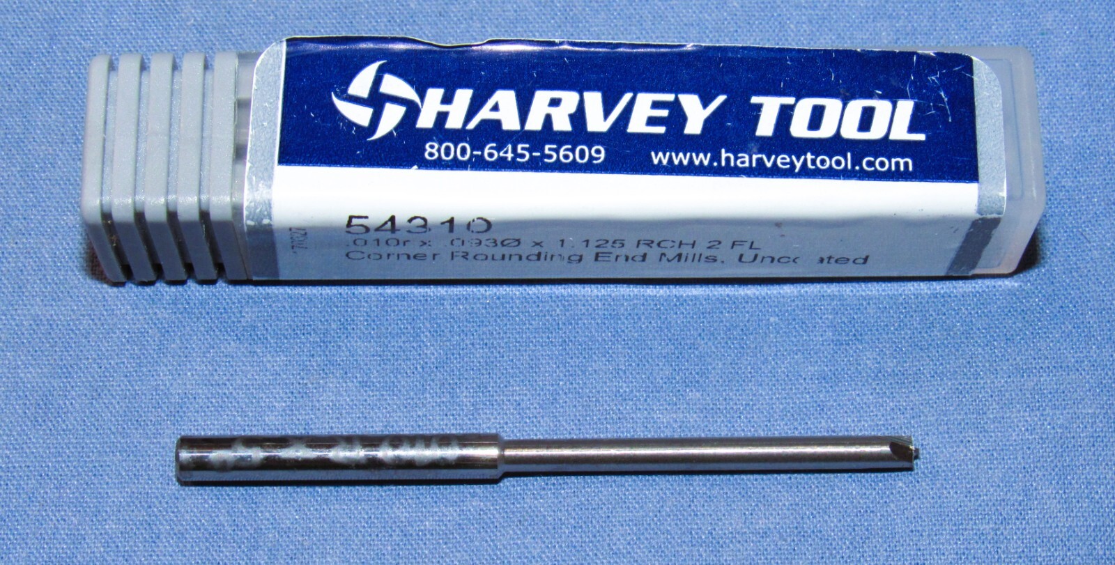 New Harvey Tool carbide Rounding end mills 0.010″R. 1-1/8 Reach .020″ Pilot