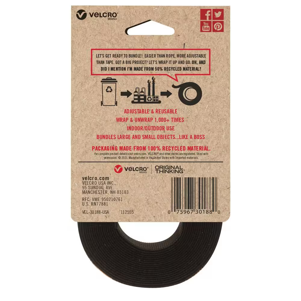 Eco Wrap EM 10 Ft. X 1 In. Straps in Black