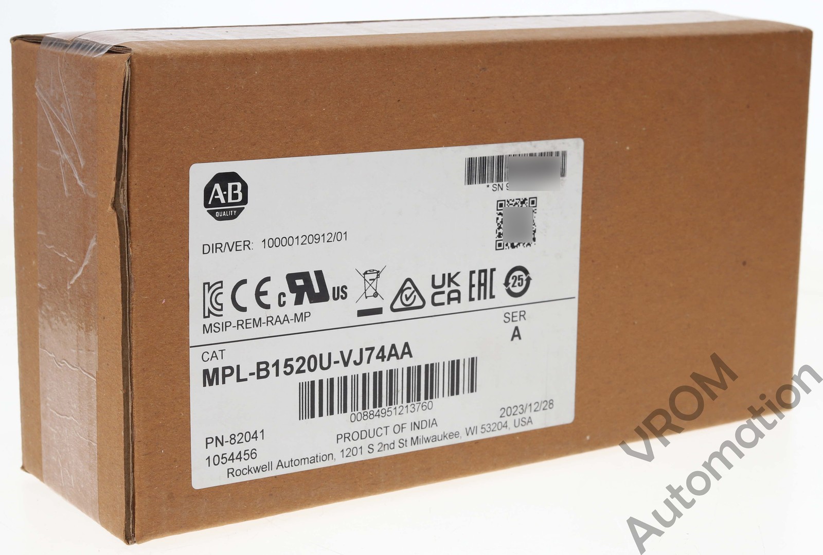 Surplus Sealed Allen Bradley MPL-B1520U-VJ74AA /A Low-Inertia Brushless Servo Mo