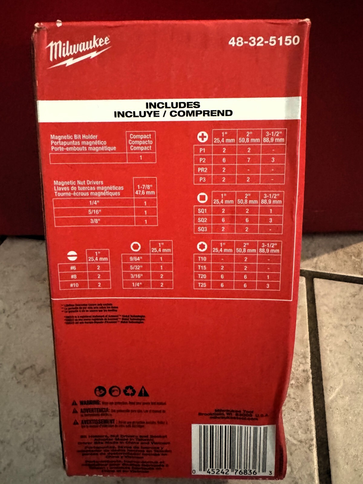 Milwaukee Shockwave Impact Duty Driver Bit Set 100Pc 48-32-5150