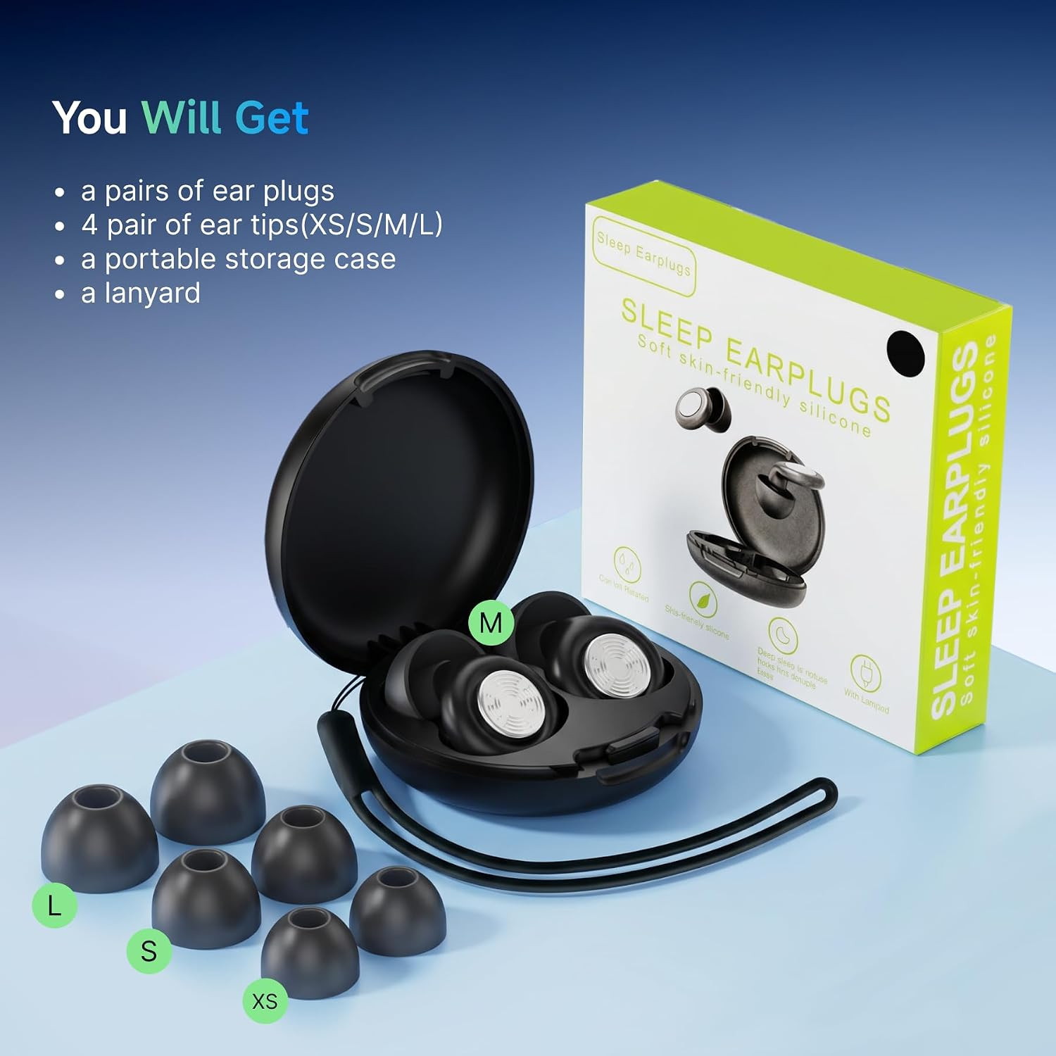 52Db Ear Plugs for Sleeping Noise Reduction Earplugs for Snoring with Case | Sof