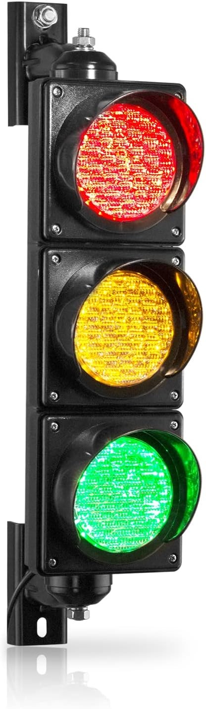 Traffic Light AC85-265V 4Inch Red Yellow Green LED IP65 Waterproof Stop Go Light