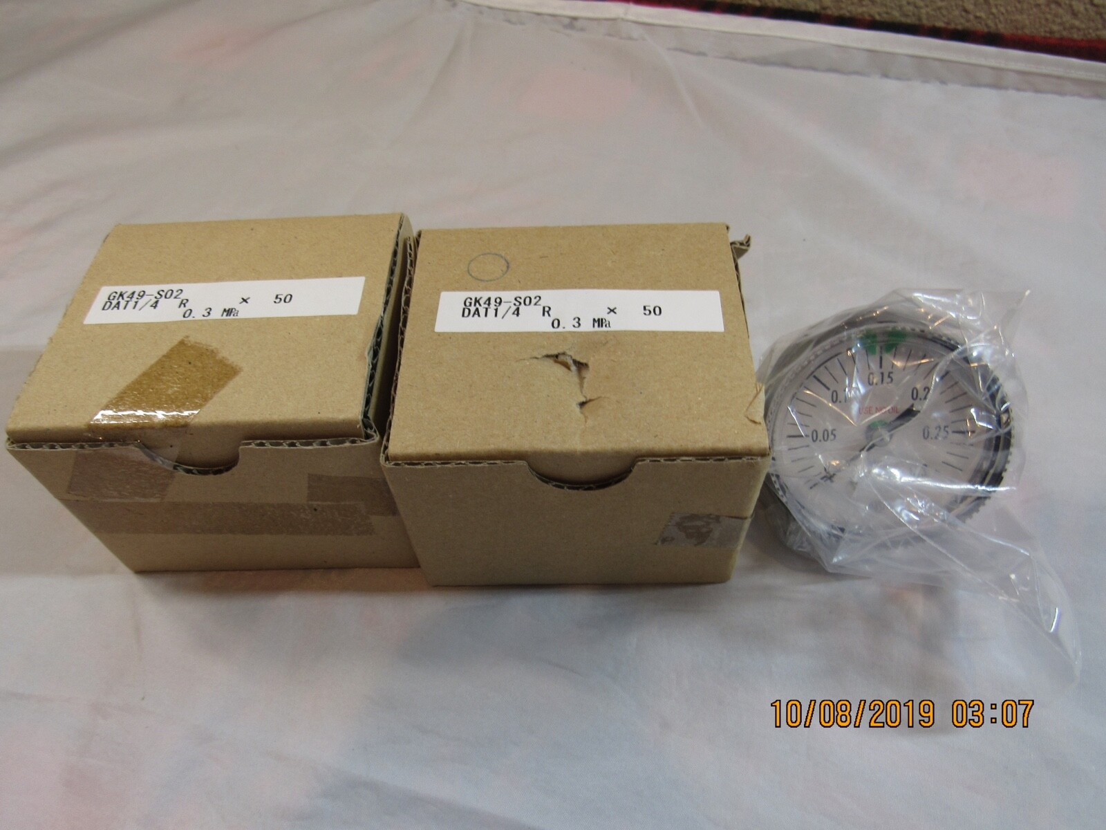 Qty. 2 NEW NKS Gauges GK49-SO2, DAT1/4, 0.3 MPa