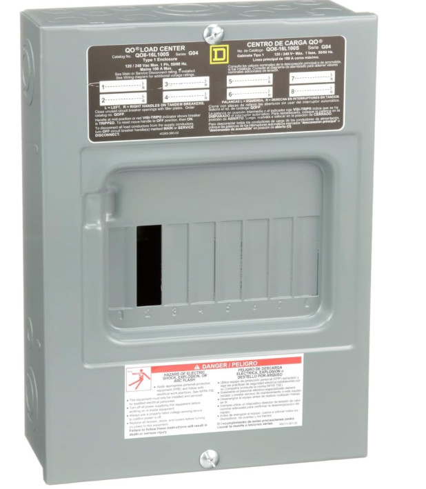 NEW UNUSED SQUARE D QO LOAD CENTER QO8-16L100S 100A 8 Spaces 16 Circuits