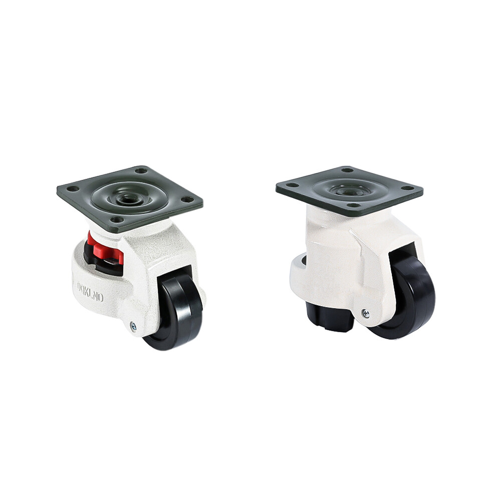 4PCS Leveling Machine Caster with Rubber Pad, Retractable Workbench Caster Wheel