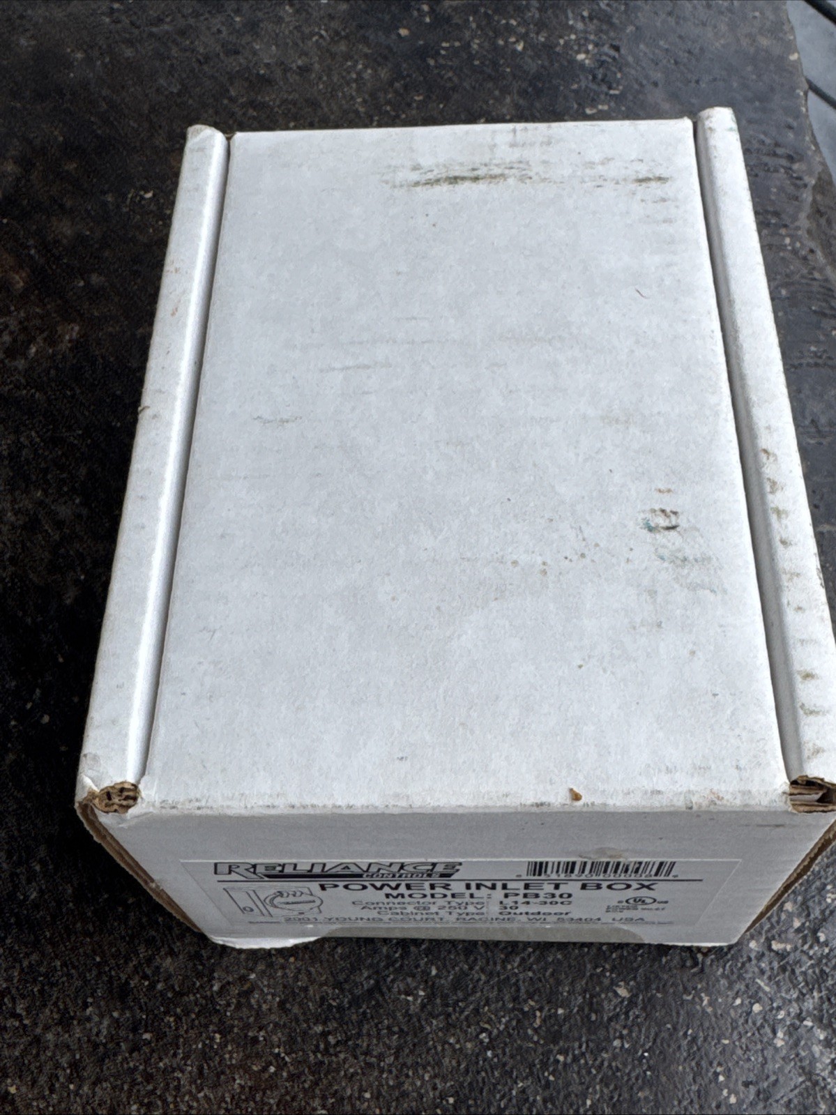 Reliance Controls PB30 30-Amp Power Inlet Box Type L14-30C