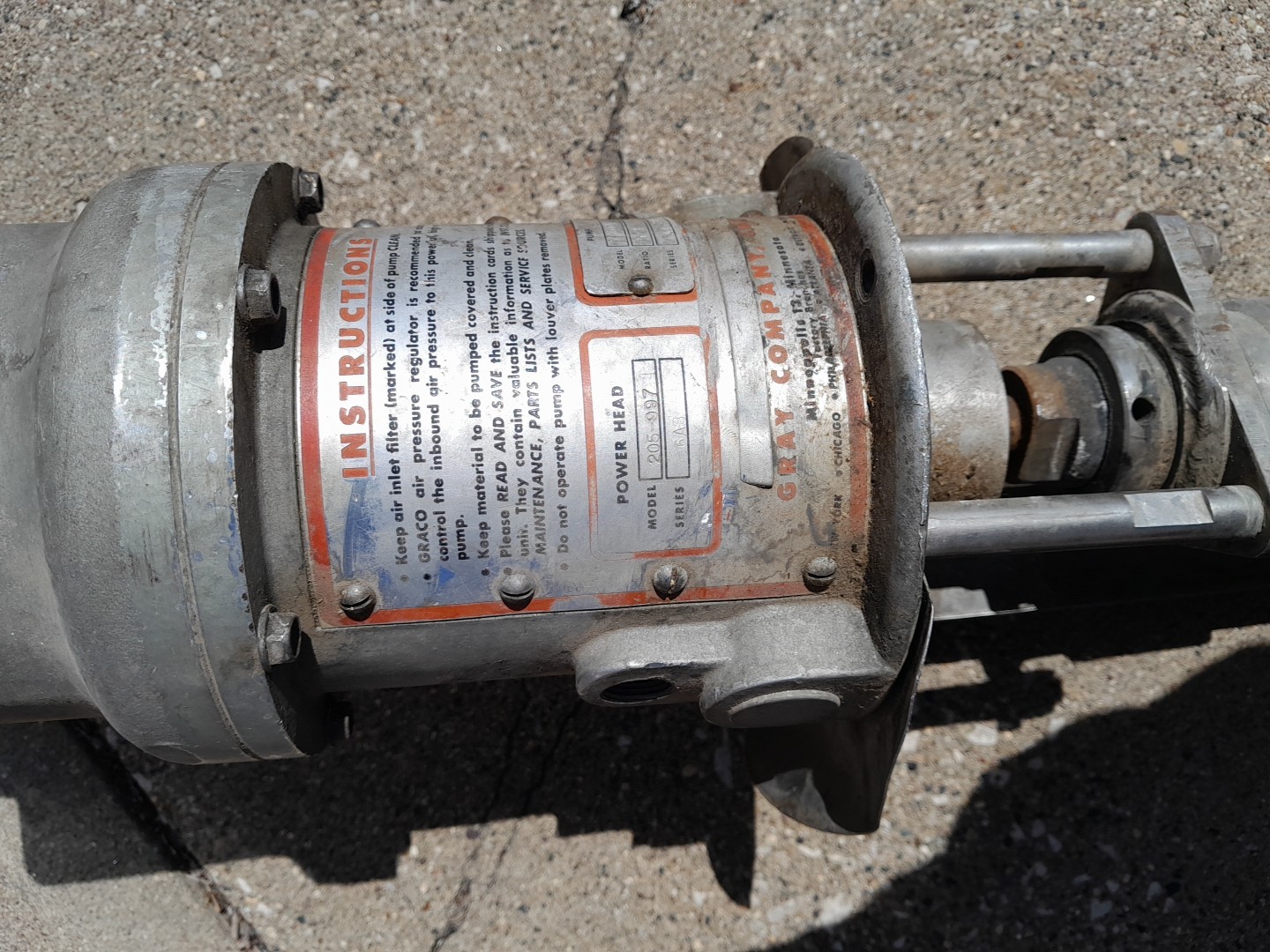 Graco 205-997/205638 Monark Air Powered Pump & Power Head
