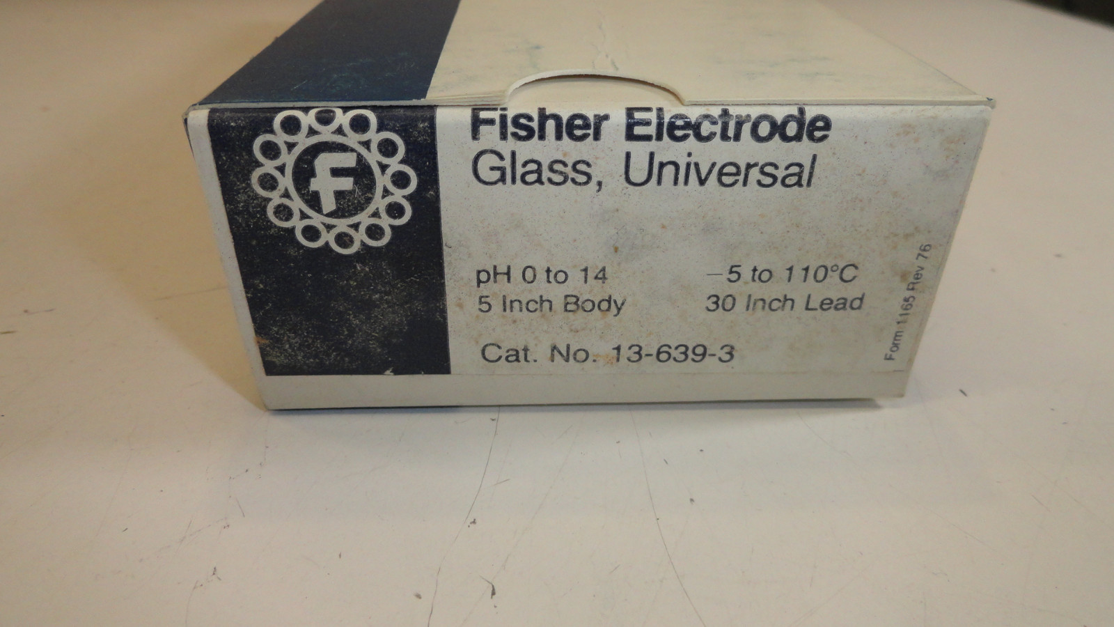 FISHER SCIENTIFIC 13-639-3 pH ELECTRODE Glass, Universal