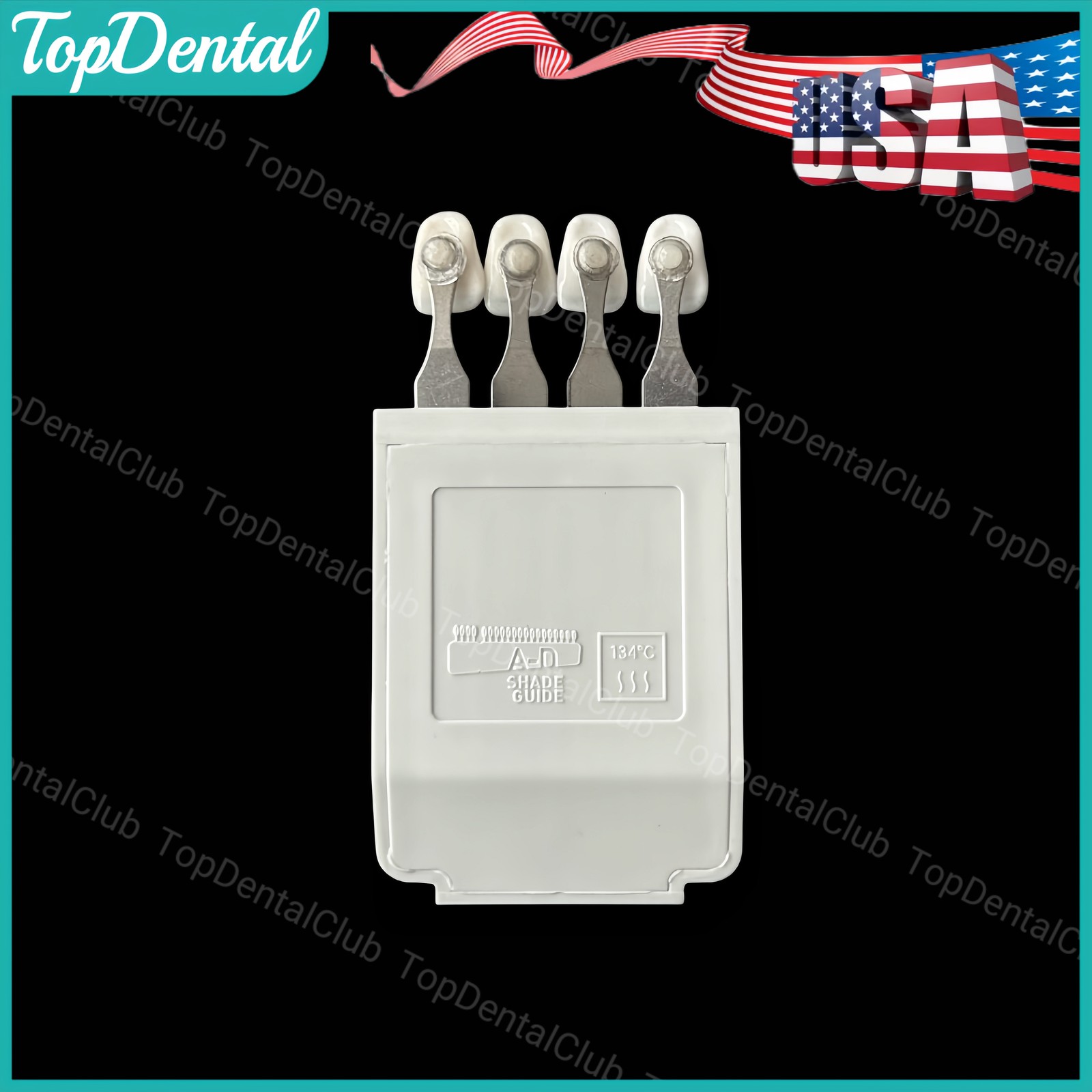 USA Dental Bleach Shade Guide BL1/2/3/4 4Colors Bleached Chart Teeth Based Vita