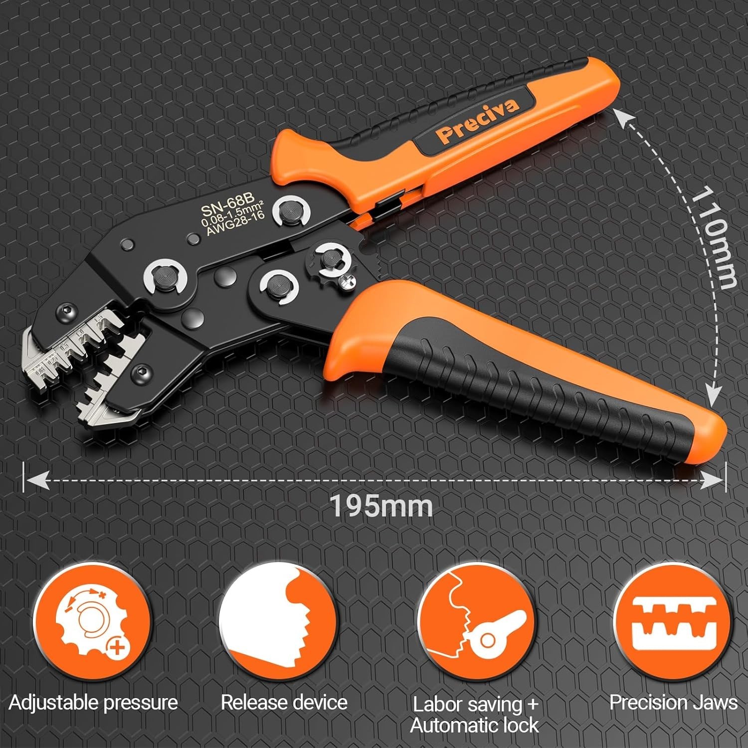 5-in-1 Wire Crimper, Dupont Terminals & Open Barrel Terminals – AWG 28-1