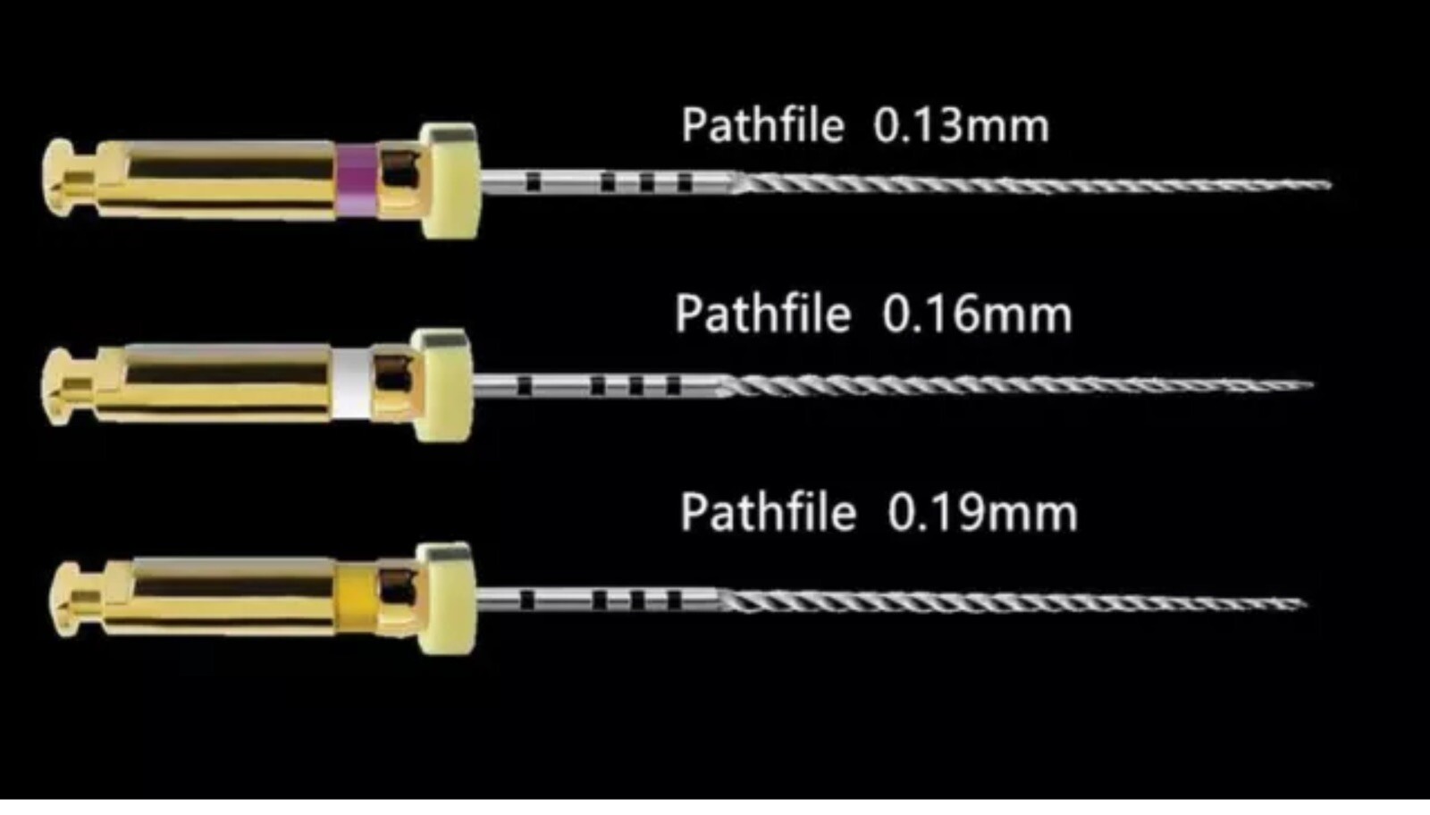 PathFile Dentsply Endodontic Rotary File .02 Taper, 25mm, 6 files per pack NiTi