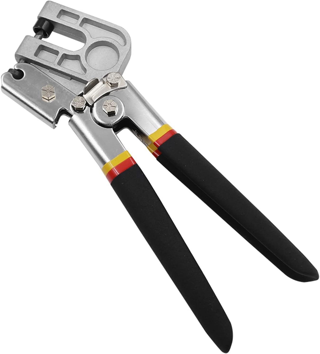 10 Inch High-Carbon Steel Metal Stud Crimper, TPR Handle Black