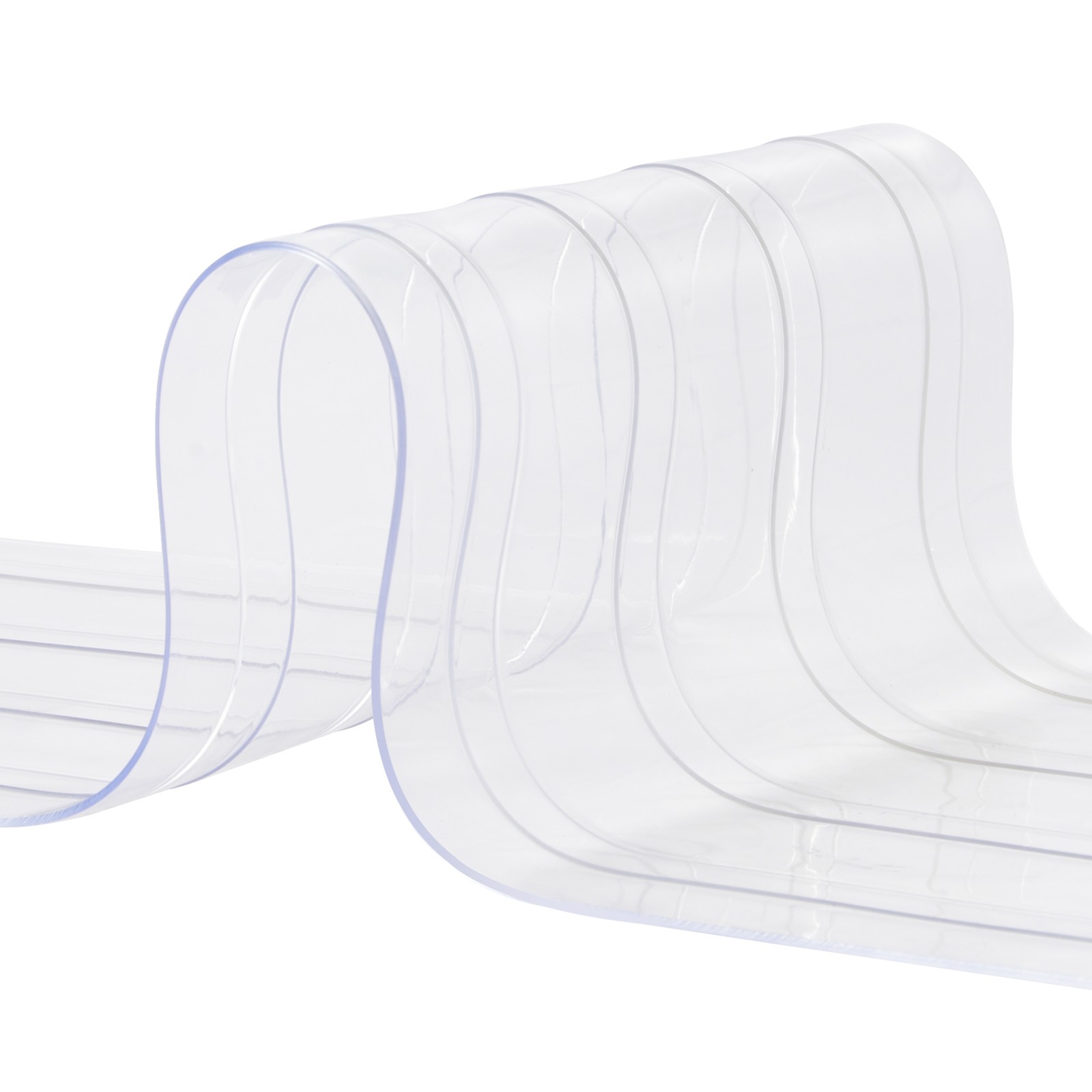 VEVOR Strip Curtain Ribbed PVC Door Curtain 164’x8″ Roll Cooler Freezer Plastic