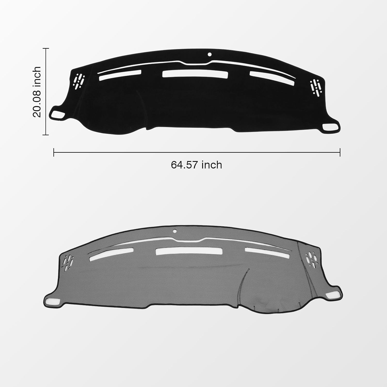 Dash Cover for 2009-2018 Dodge Ram 1500 2500 3500 Non Slip Dashboard Mat KUST