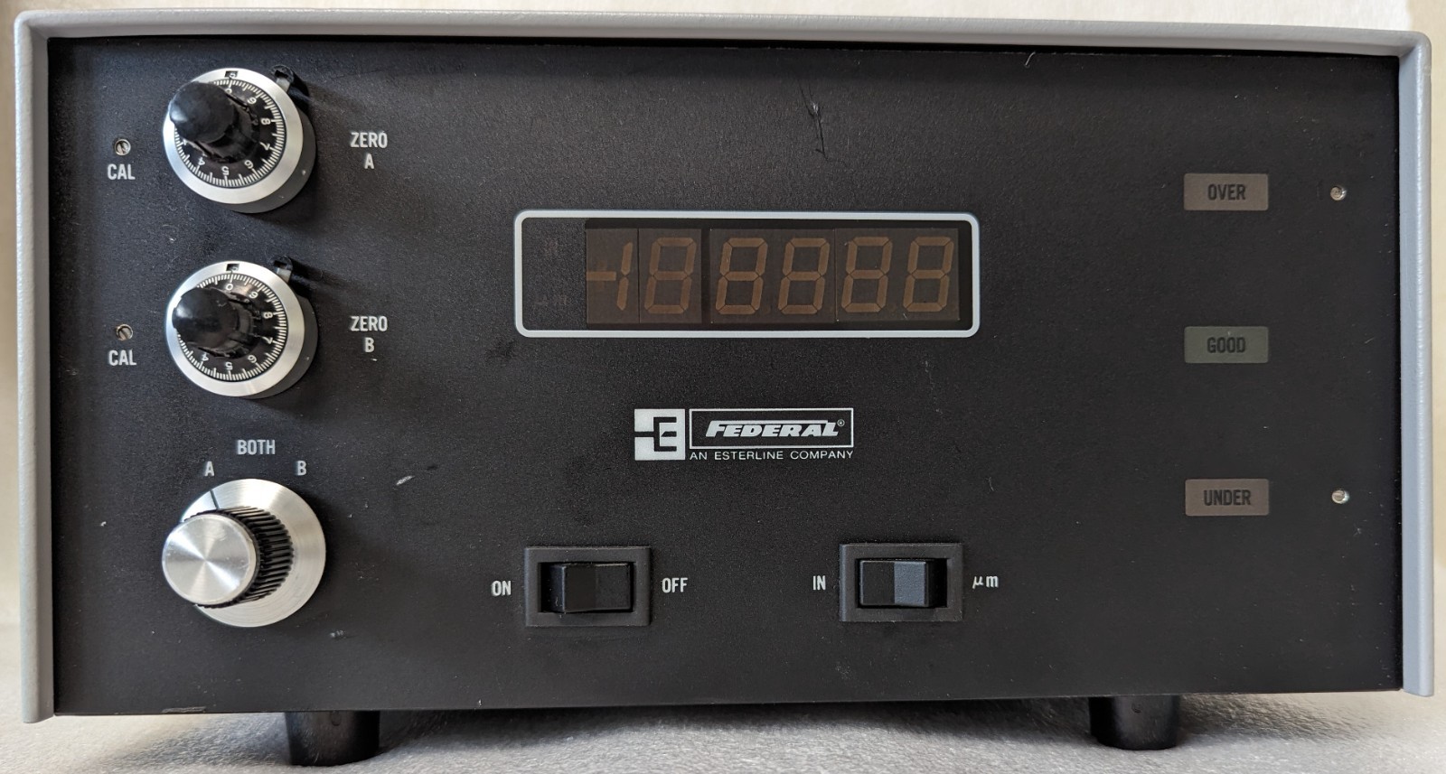 FEDERAL PRODUCTS 432 SERIES EAS-2350 GAGING AMPLIFIER with EHE-1100 GAGE HEAD