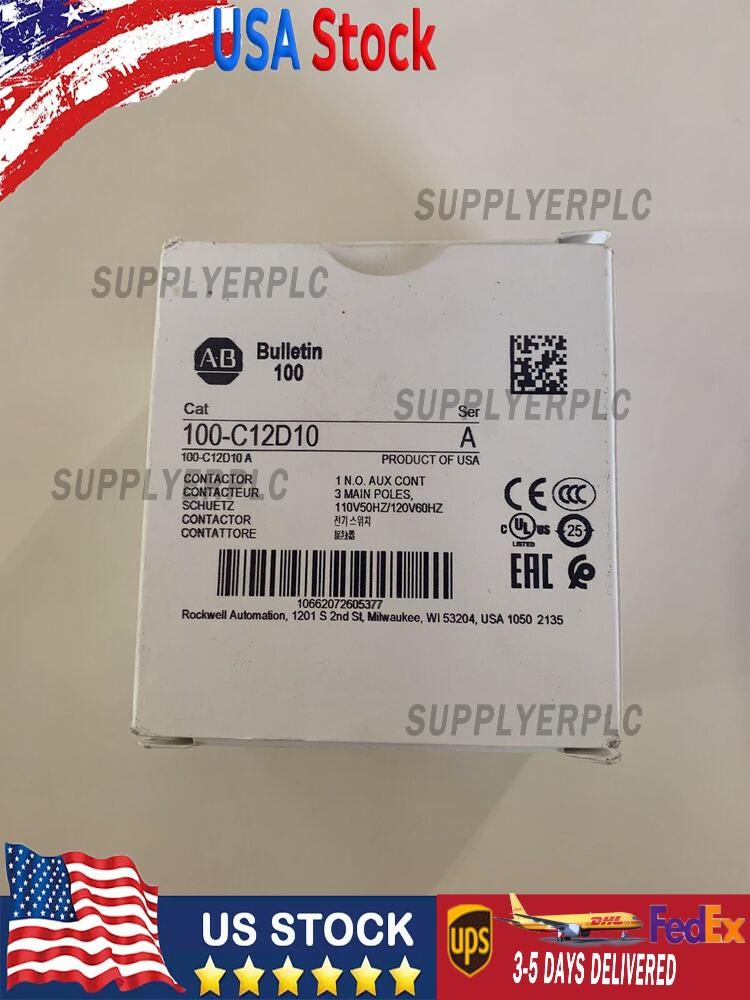 NEW Allen Bradley 100-C12D10 110/120V AC IEC 12A Contactor 100C12D10