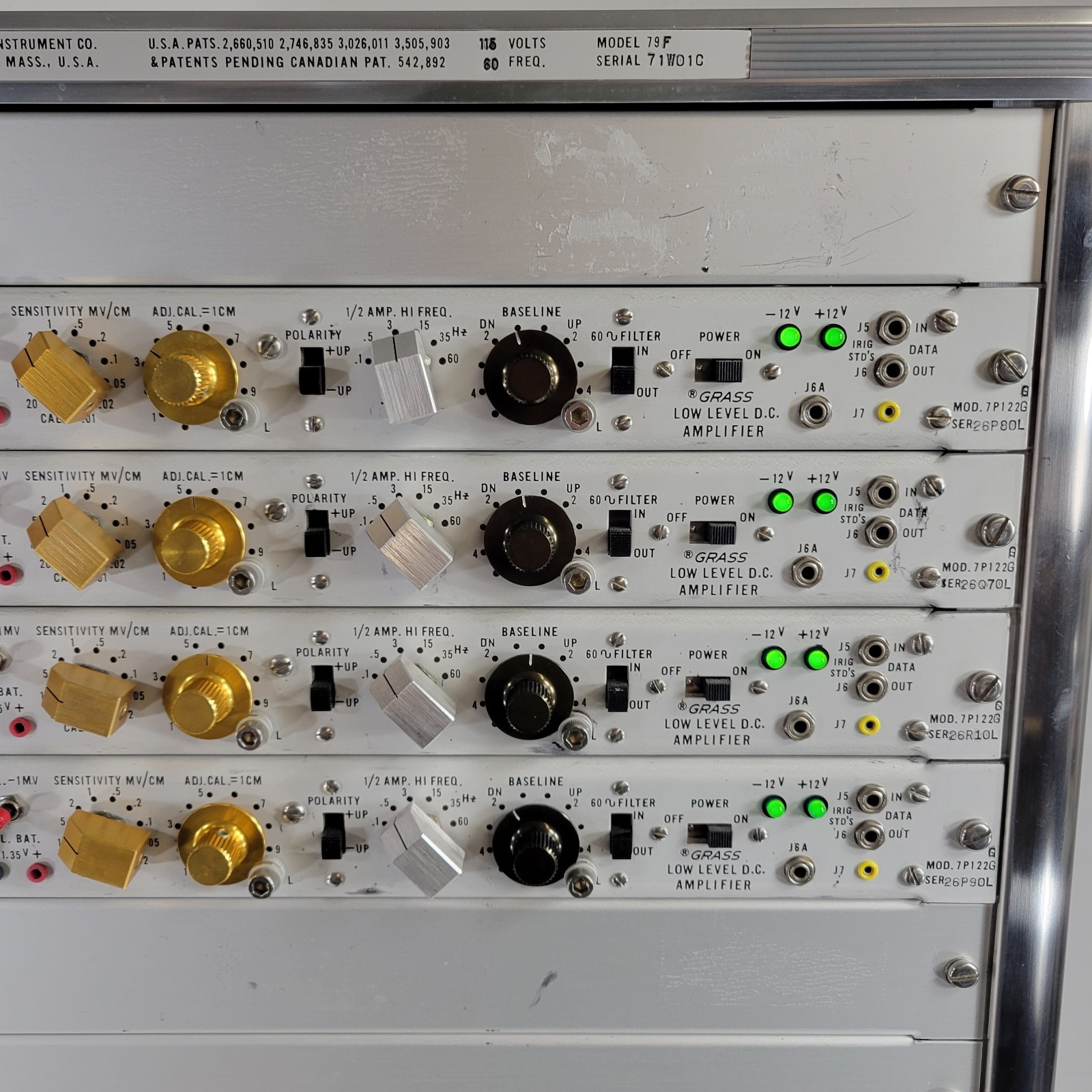 Tested Vintage Grass 79F Polygraph 4-Channel w/RPS 7C8 Regulator And 79W8G Chart