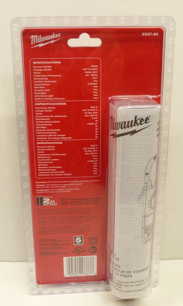MILWAUKEE 2237-20 600A CLAMP METER NEW IN ORIGINAL PACKAGING
