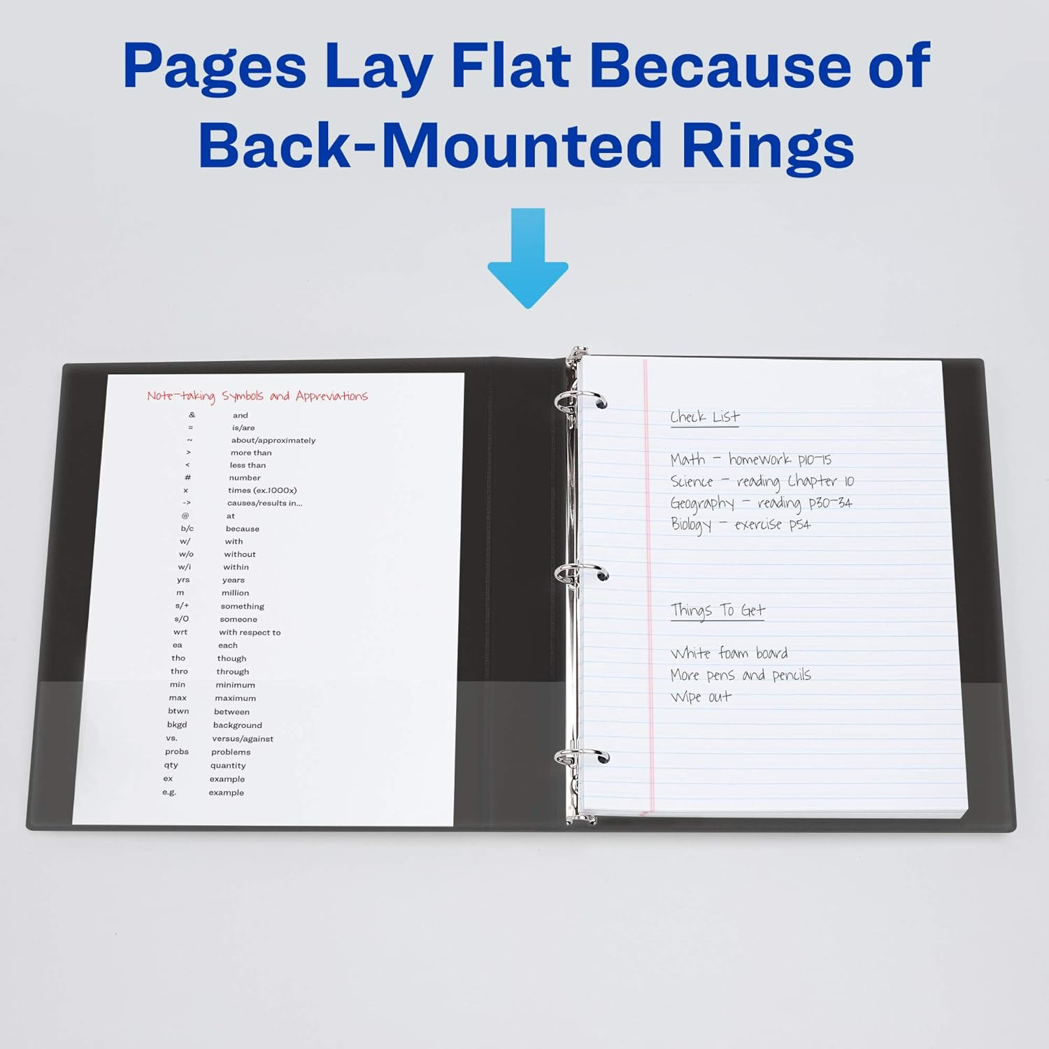 Avery Mini Binders, 5.5″ X 8.5″, 2 Inch round Rings, Black, Durable Ring Binder,