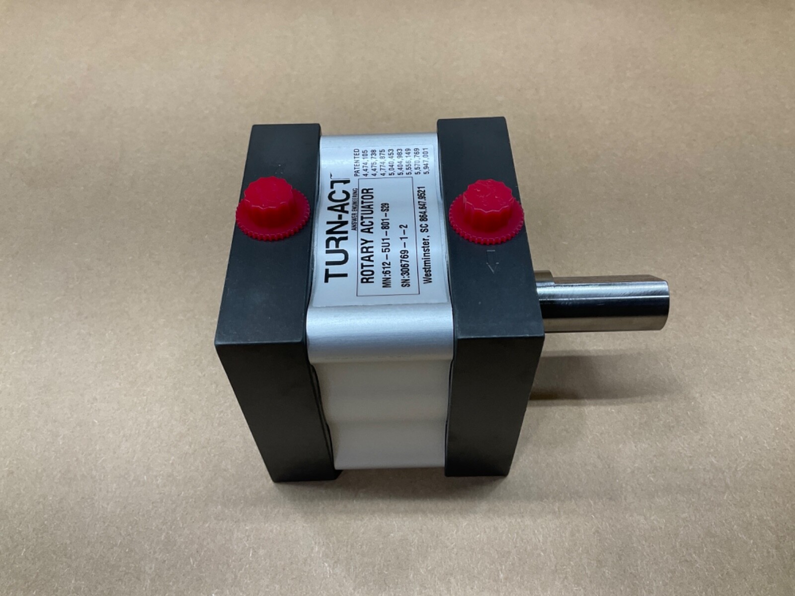 TURN-ACT 612-5U1-801-S29 ROTARY ACTUATOR CYLINDER #08D74PR5*IAC