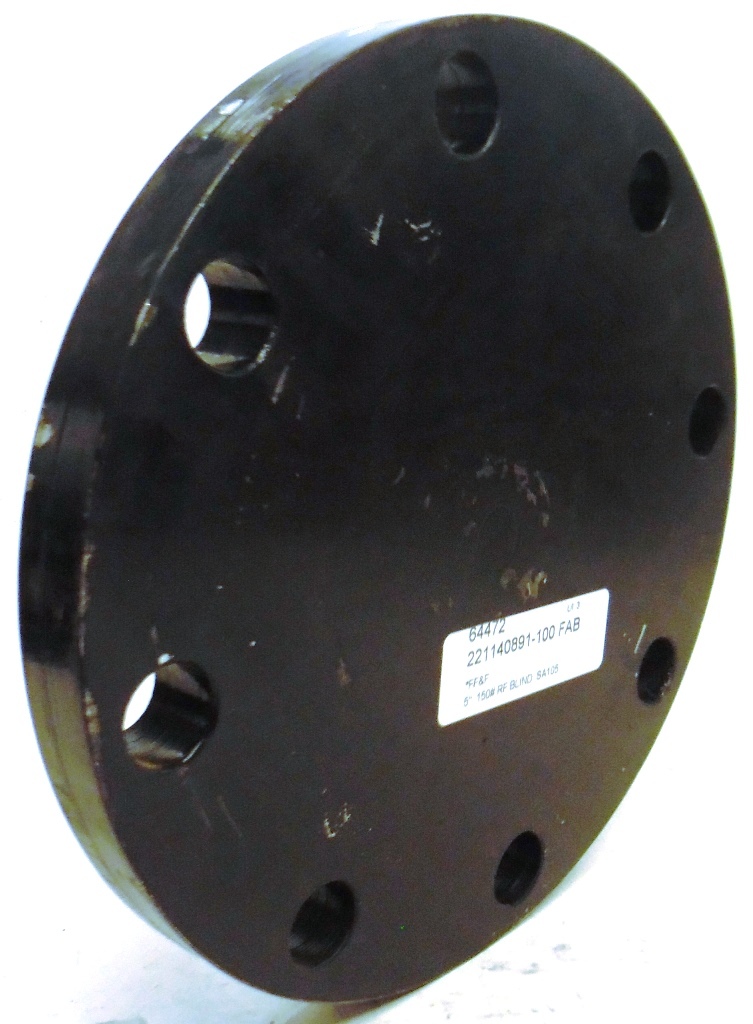 UNKNOWN BRAND, BLIND FLANGE, 5″ PIPE SIZE, CLASS 150, SA105 1004, B16.5