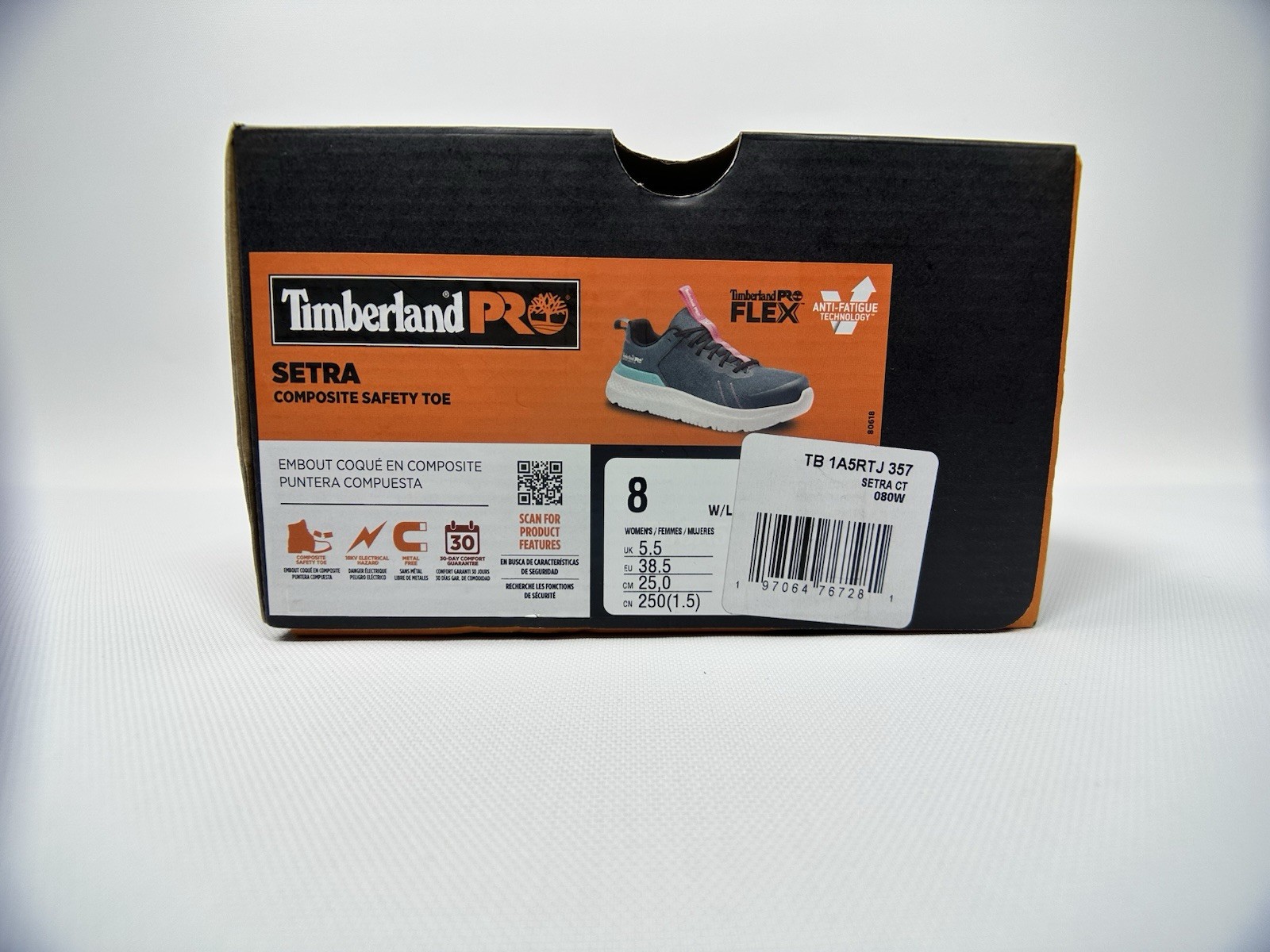 Timberland Pro Setra Women’s 8 Composite Safety Toe Teal Pink NIB