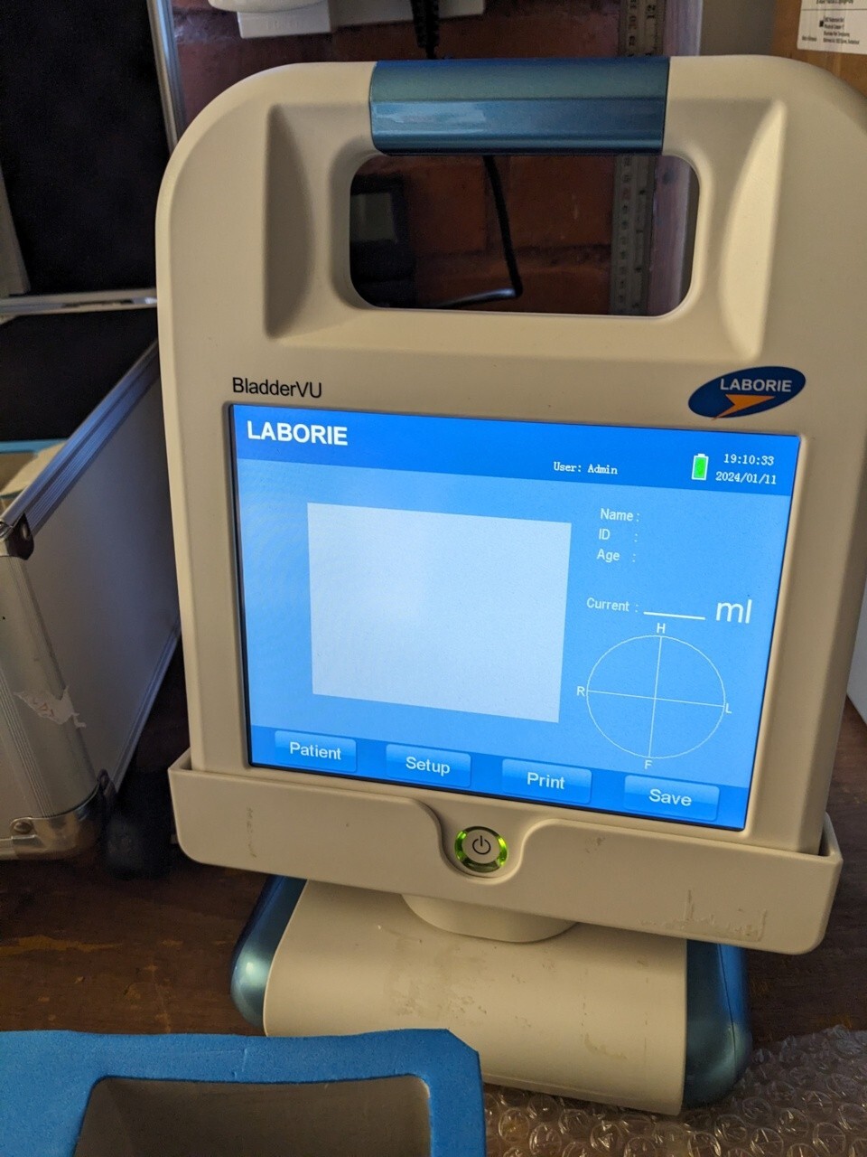 Laborie BladderVU Bladder Scanner Scan Probe Transducer Batteries + case 2015