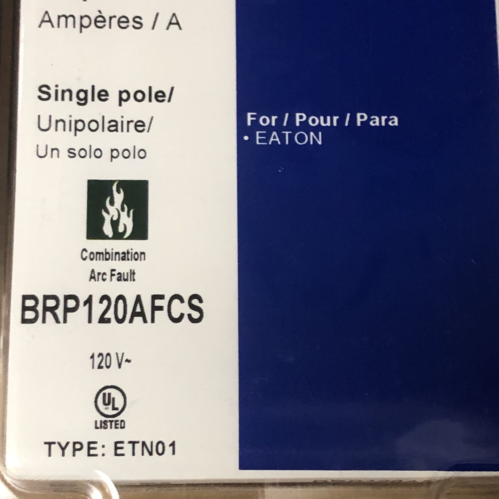 Eaton 20-amp 1-Pole Afci Plug-on Neutral Circuit Breaker BRP120AFCS 2-Pack New