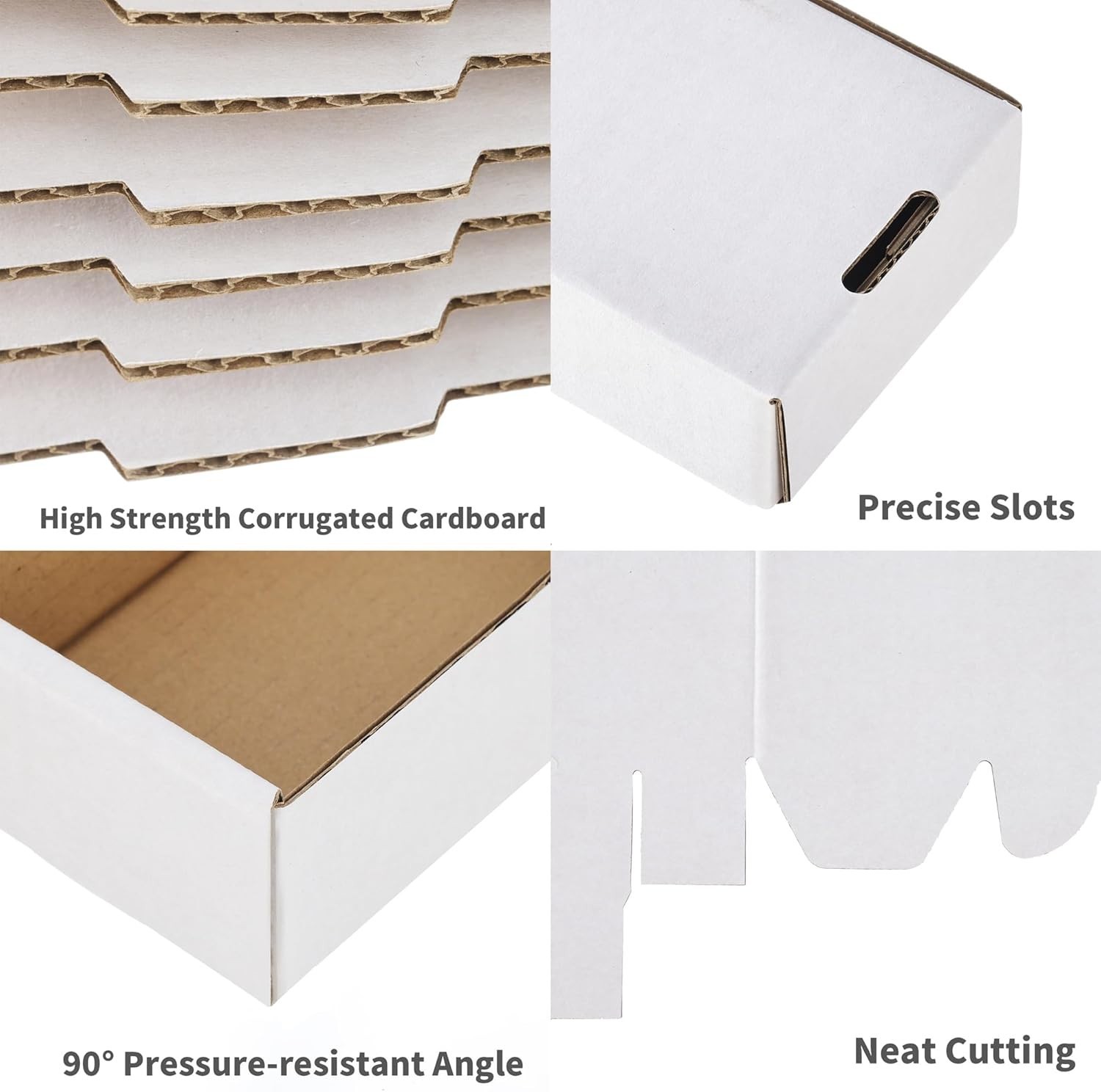 25 Pack 6x4x2 White Corrugated Shipping Mailer Packing Box Boxes 6″ x 4″ x 2″