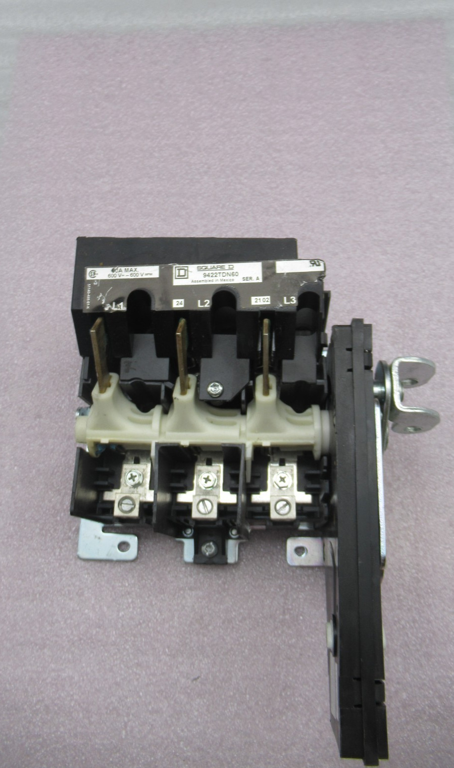 Square D 9422TDN60 Flange Mount Non-Fusible Disconnect Switch 60A 3-Pole 600VAC