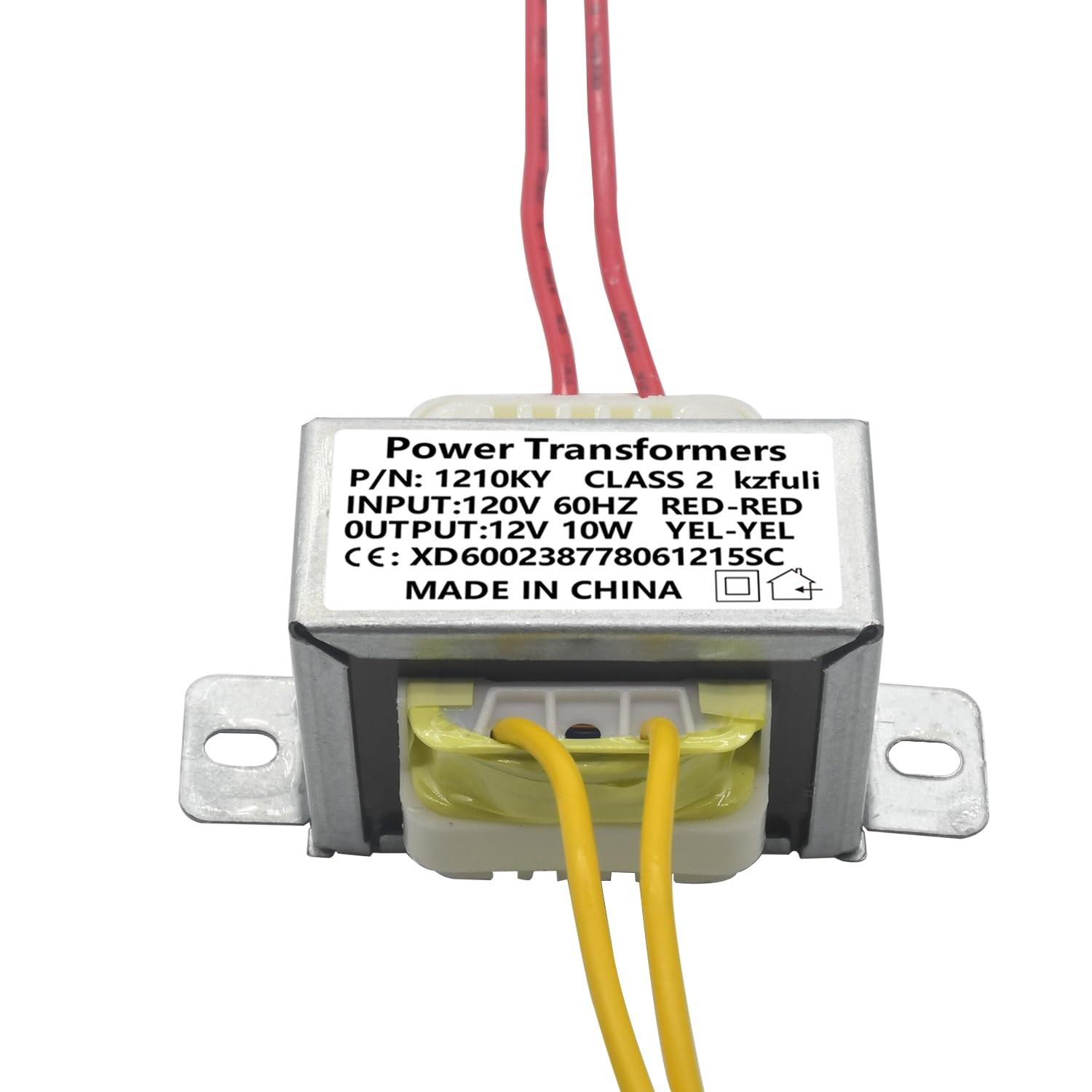 12V/10W AC/AC Power Transformer, Input 120V/60HZ 120V to 12V 10VA