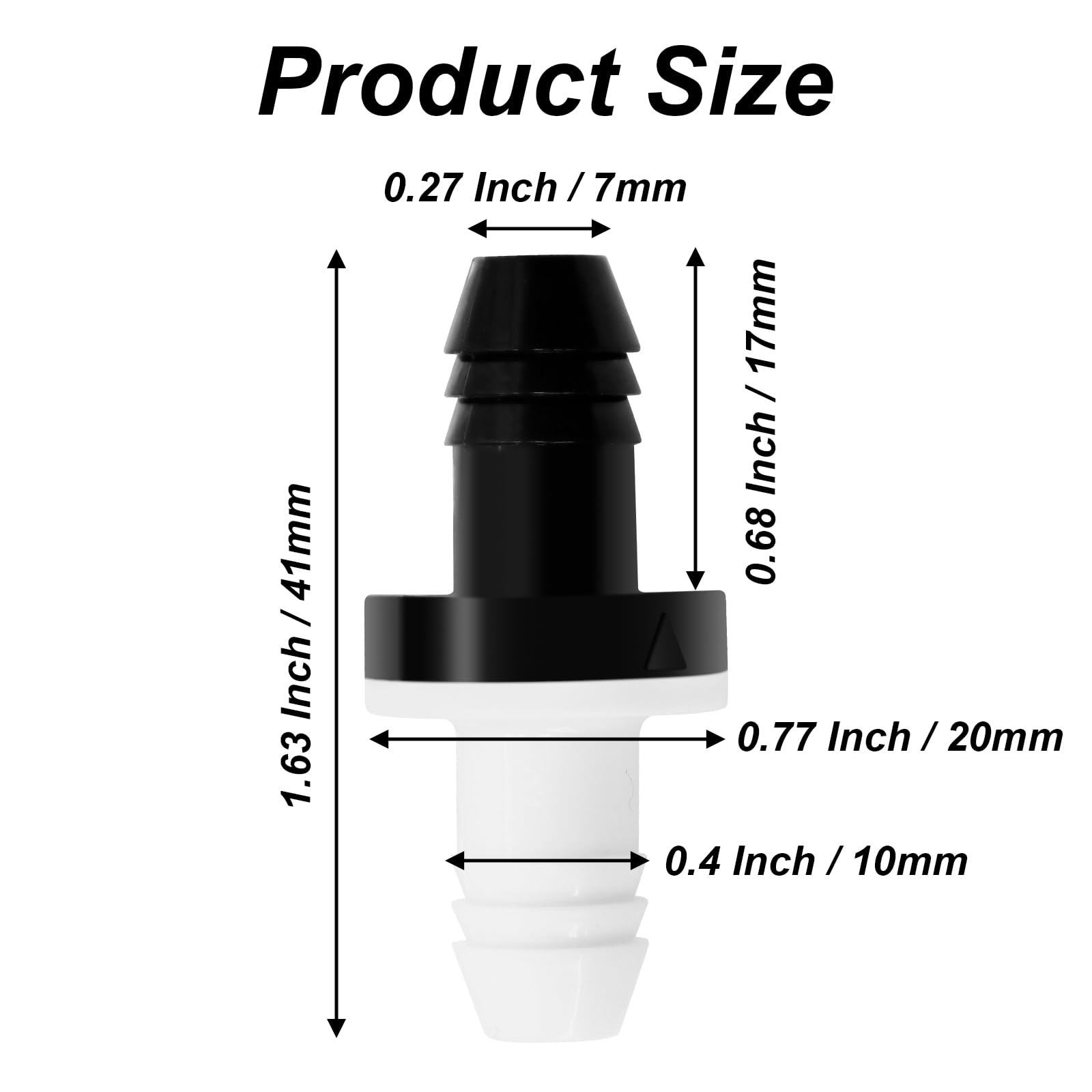 2 Pcs One Way Valve, 3/8 Inch 10mm ABS Inline Check Valve for Fuel…