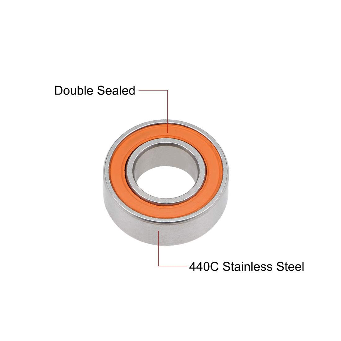 AXK 2Pcs/Set Ceramic Bearing SMR115-2RS CB (5X11X4Mm) & S623-2RS CB (3X10X4Mm) S