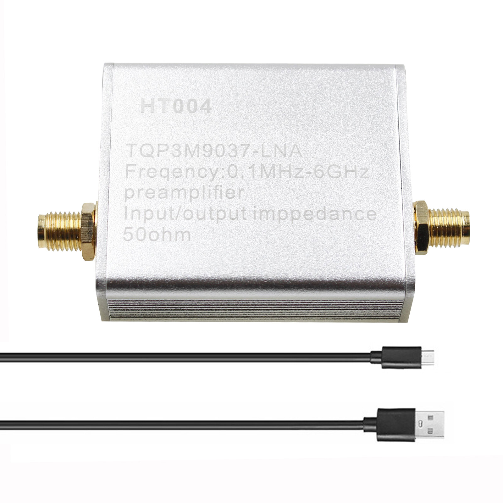 100K-6GHz HT004 Full Band Low Noise Amplifier 20dB High Gain Power Preamplifier.