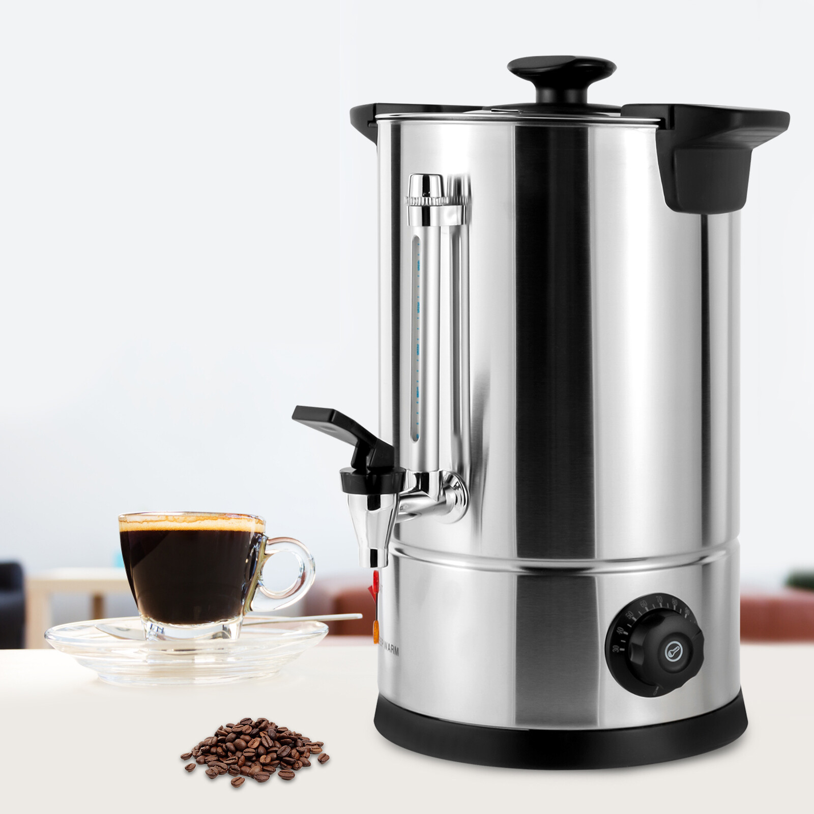 Commercial Grade Stainless Steel 8L/2.11gal Coffee Urn Coffee Maker Hot Water