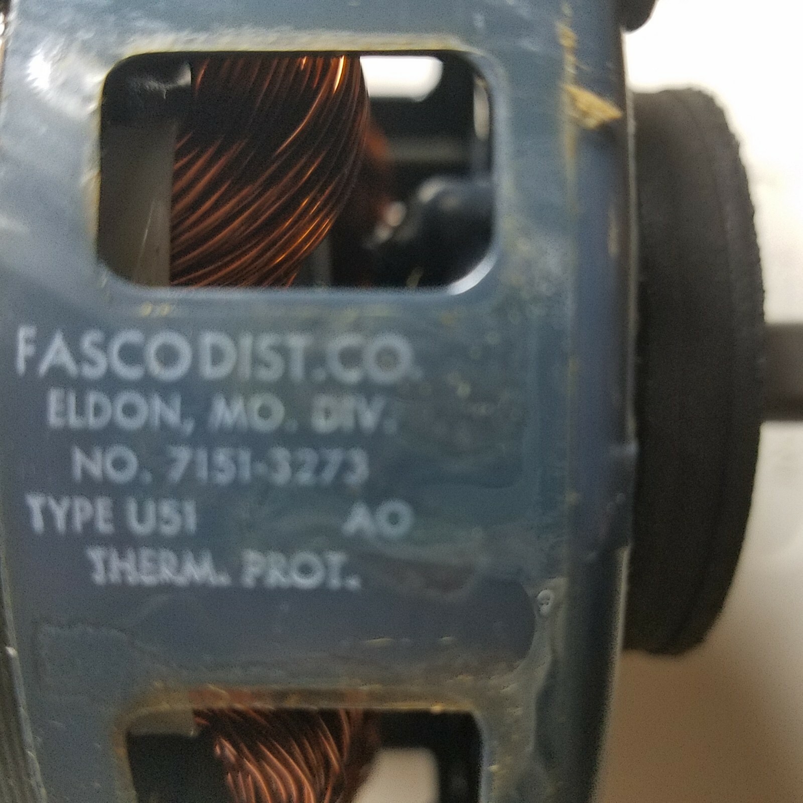 Fasco D1014 Motor, 1/10-1/20HP, OPEN-VEN, 1050 RPM, 115V, 60 HZ, 2 SPEED