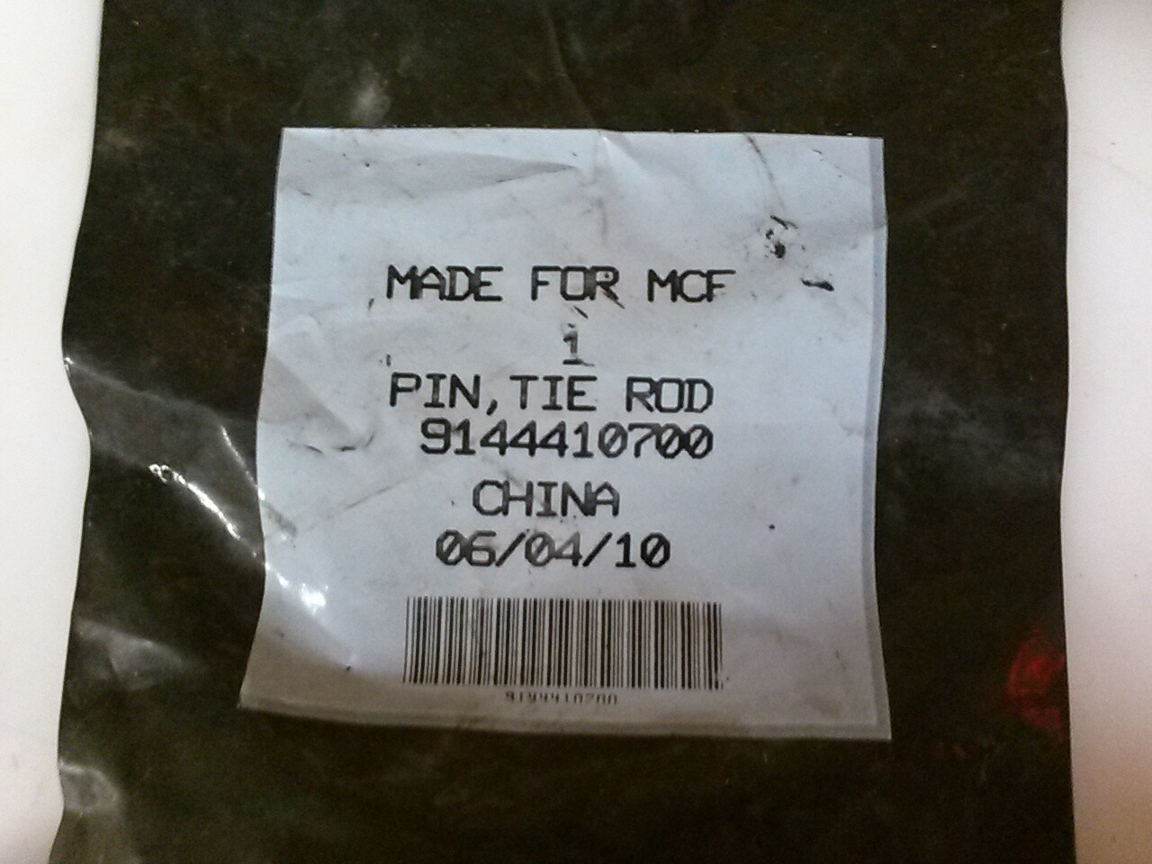 Cat / Mitsubishi 91444-10700, pin, tie rod, made in China.