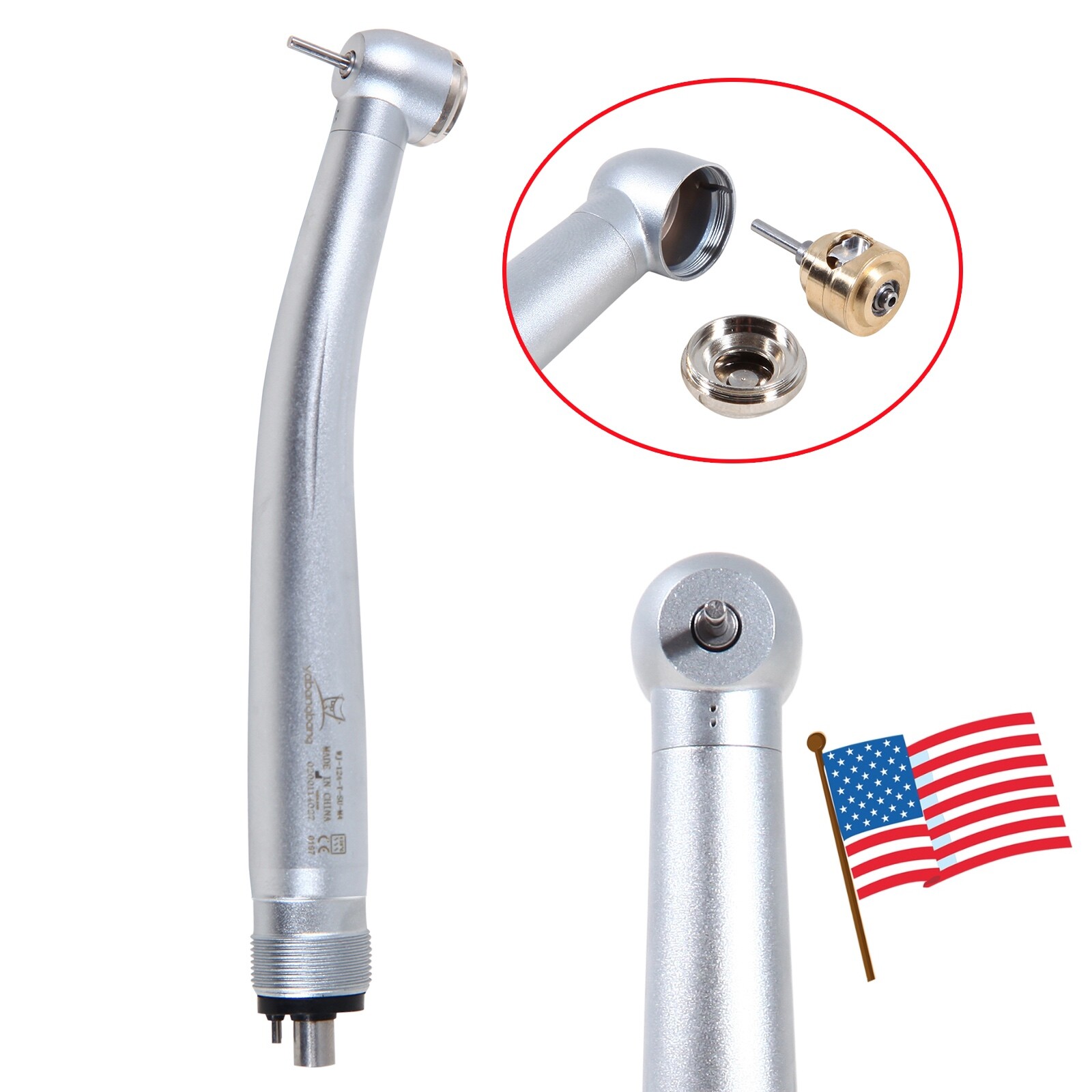 Yabangbang Dental (LED) 45° Degree Surgical High Speed Handpiece Turbine 2/4Hole