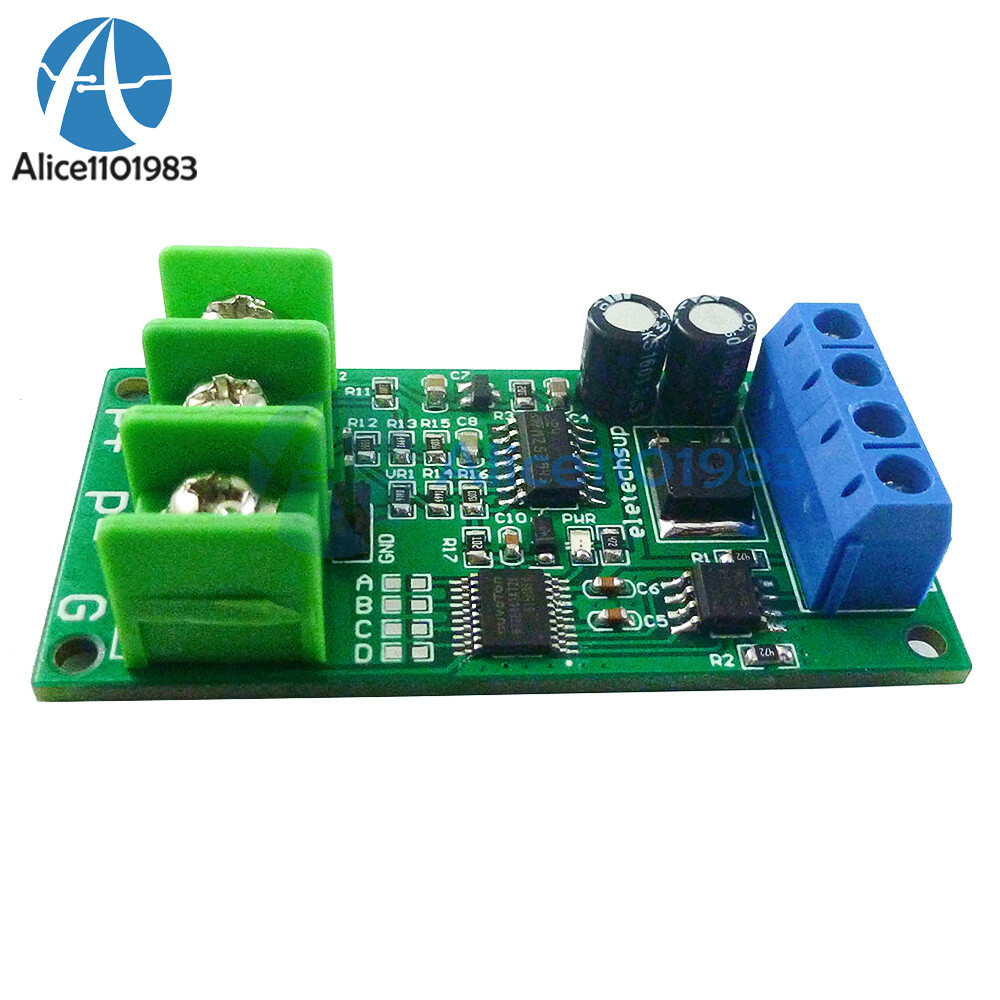 DC 8-25V PT100 RTD Converter RS485 Modbus Rtu Temperature Sensor Module