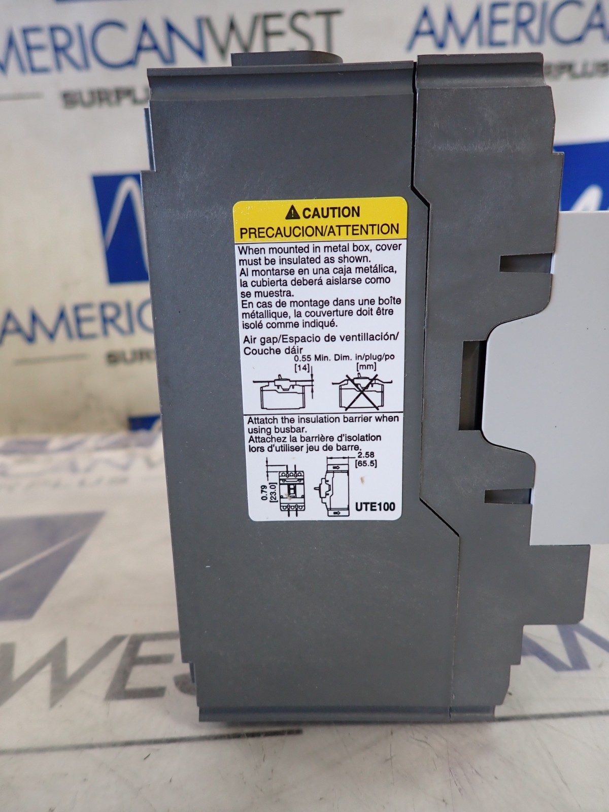 NEW LS ELECTRIC UTE100E FTU LL 80 amp 3 pole Breaker 02050009UL 25kA@480v