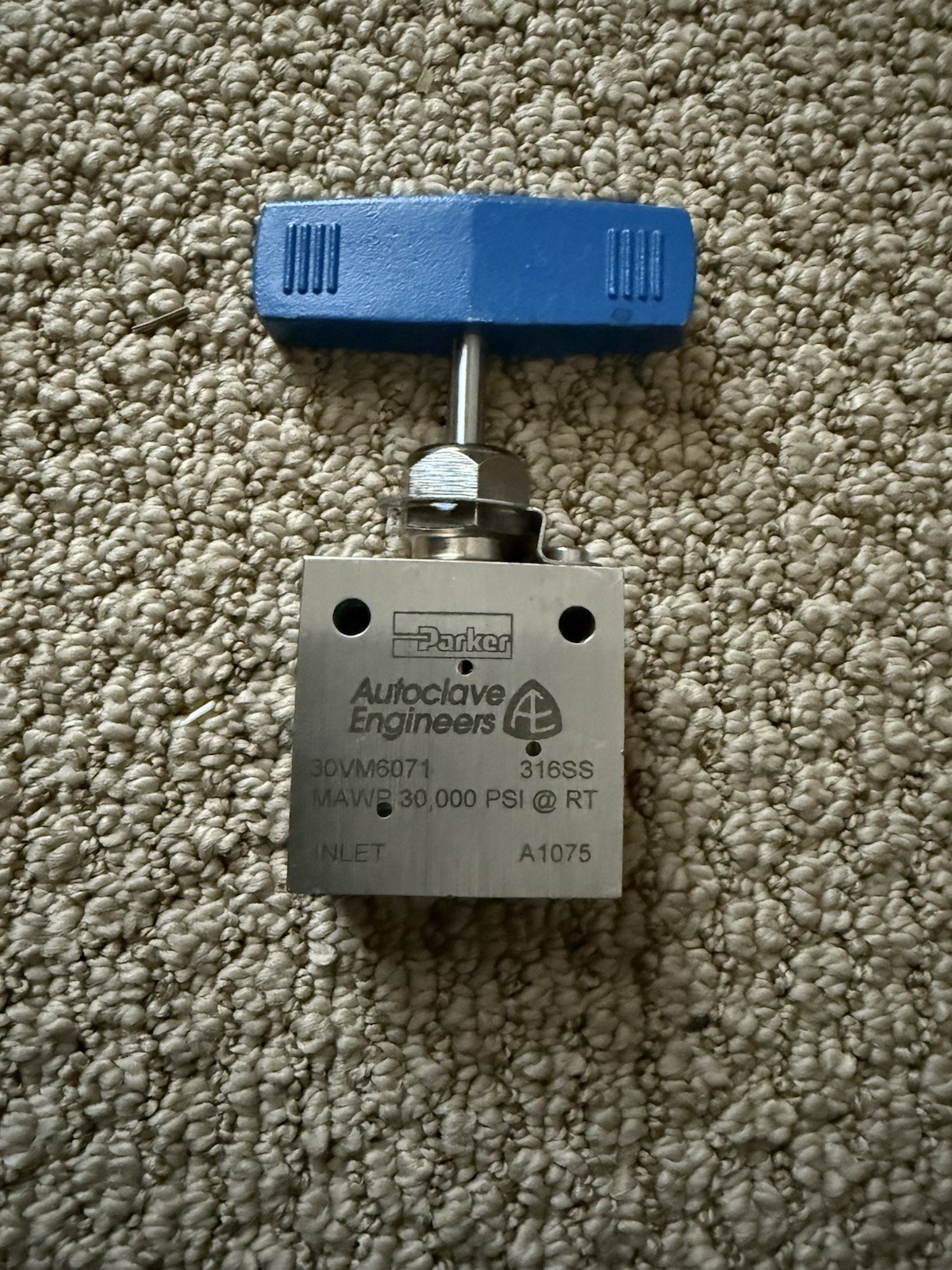 Parker Autoclave Engineers 30VM6071 Needle Valve MAWP 30,000 PSI @ RT