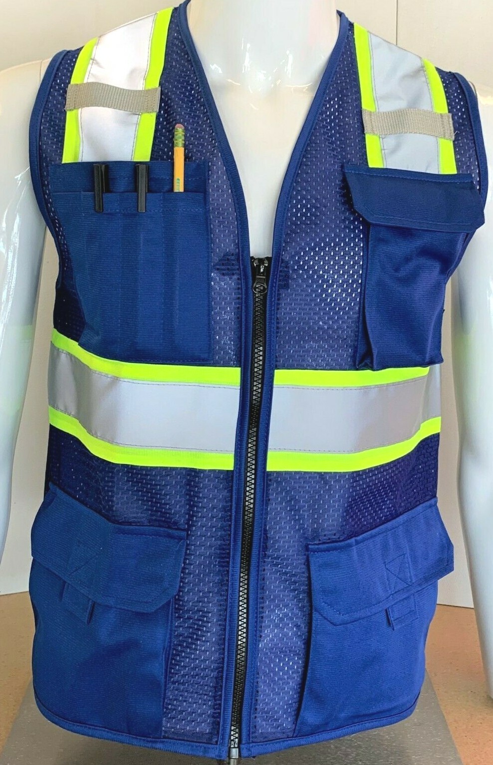 Two Tone High Visibility Reflective Safety Vest in various colors (X-Small-5XL)