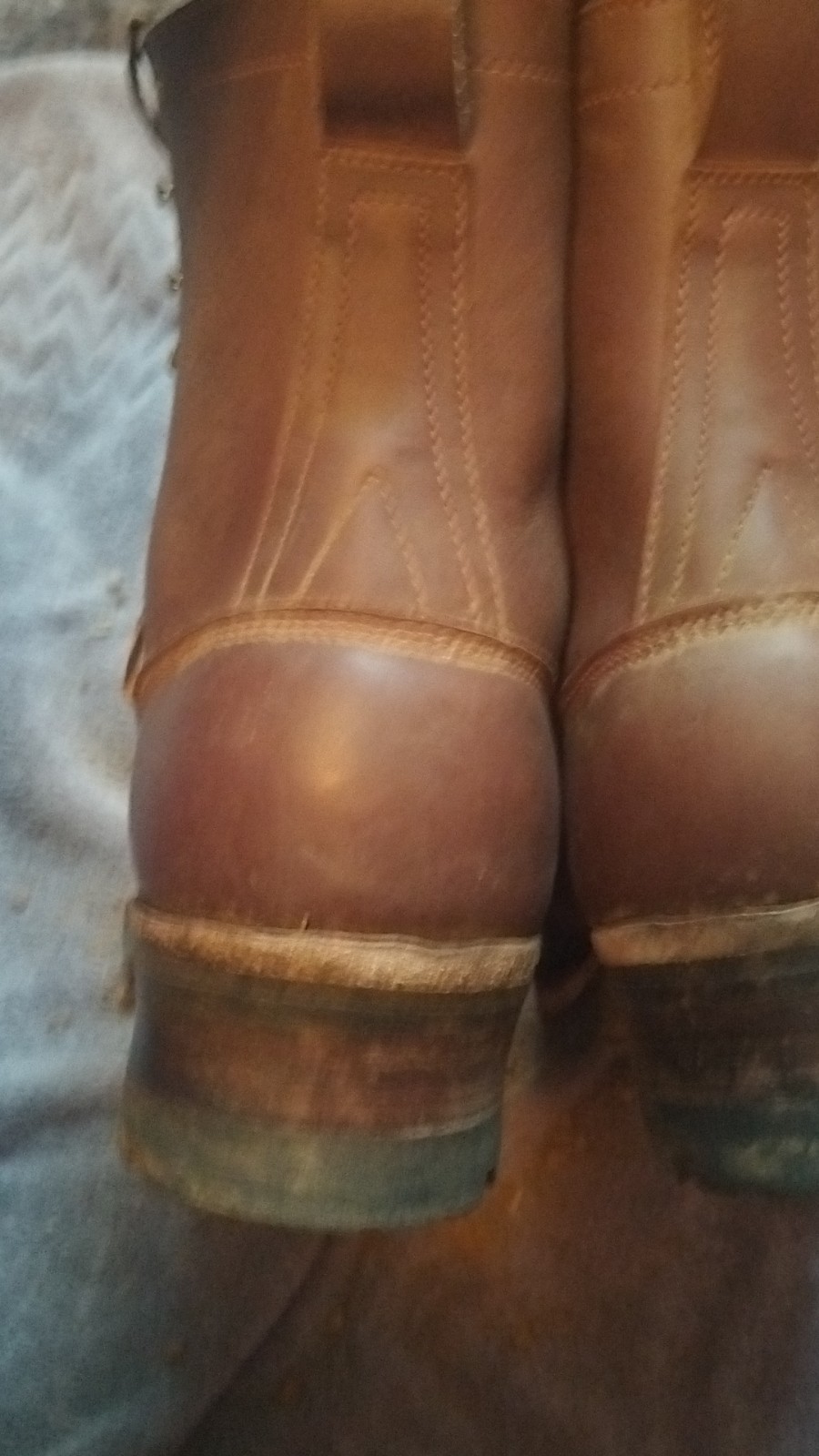 Frank’s Brown Leather Men’s Industrial Work Boots Durable Construction Footwear