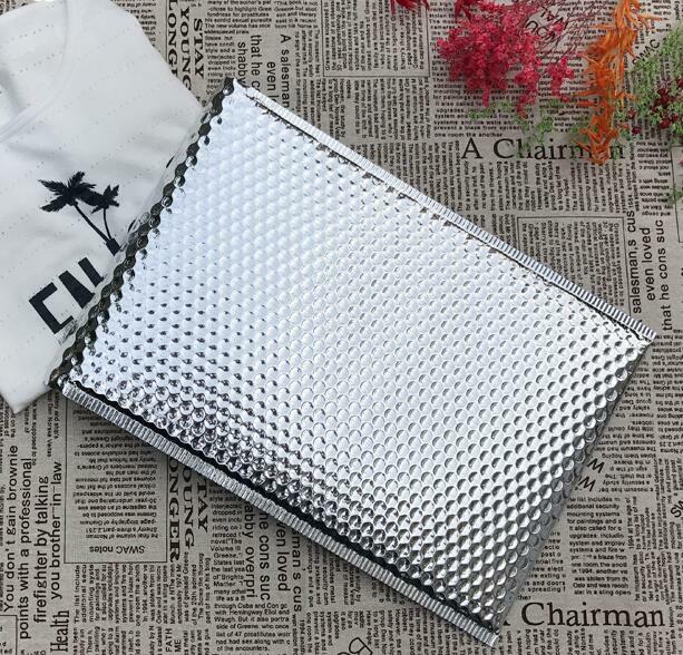 10 #2 Glamour Metallic Silver Poly Bubble Shipping Mailers Envelopes Bags 8.5×12