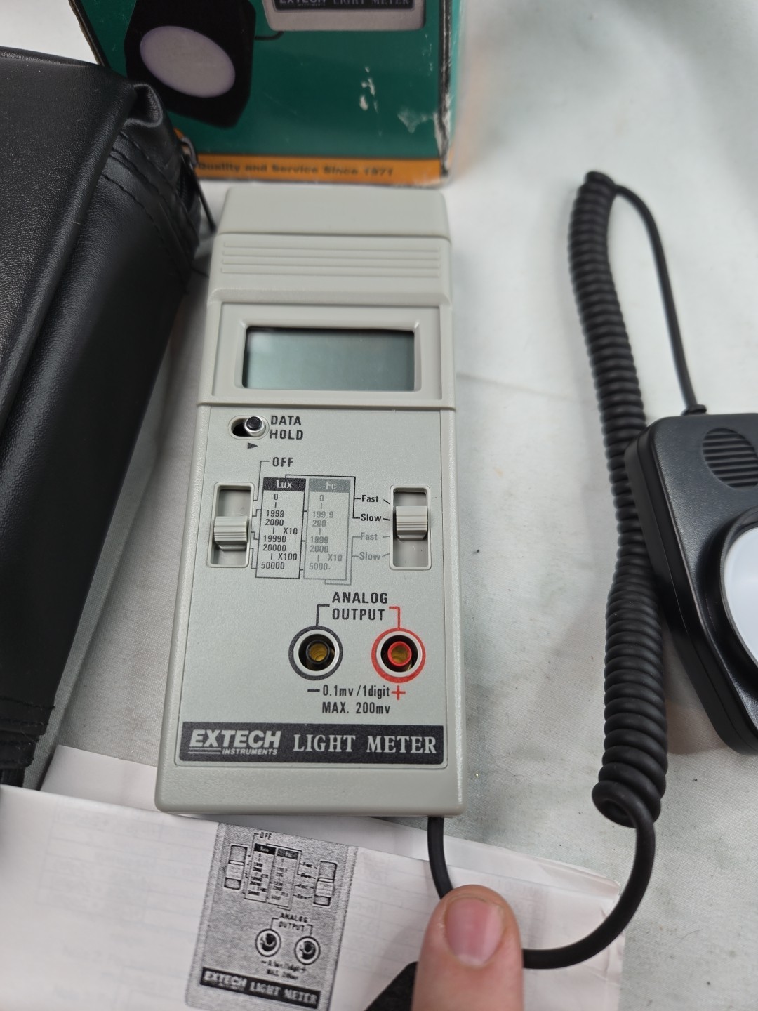 Extech 401025 Digital Light Meter 0-5000 Foot Candles W/ Box – Tested